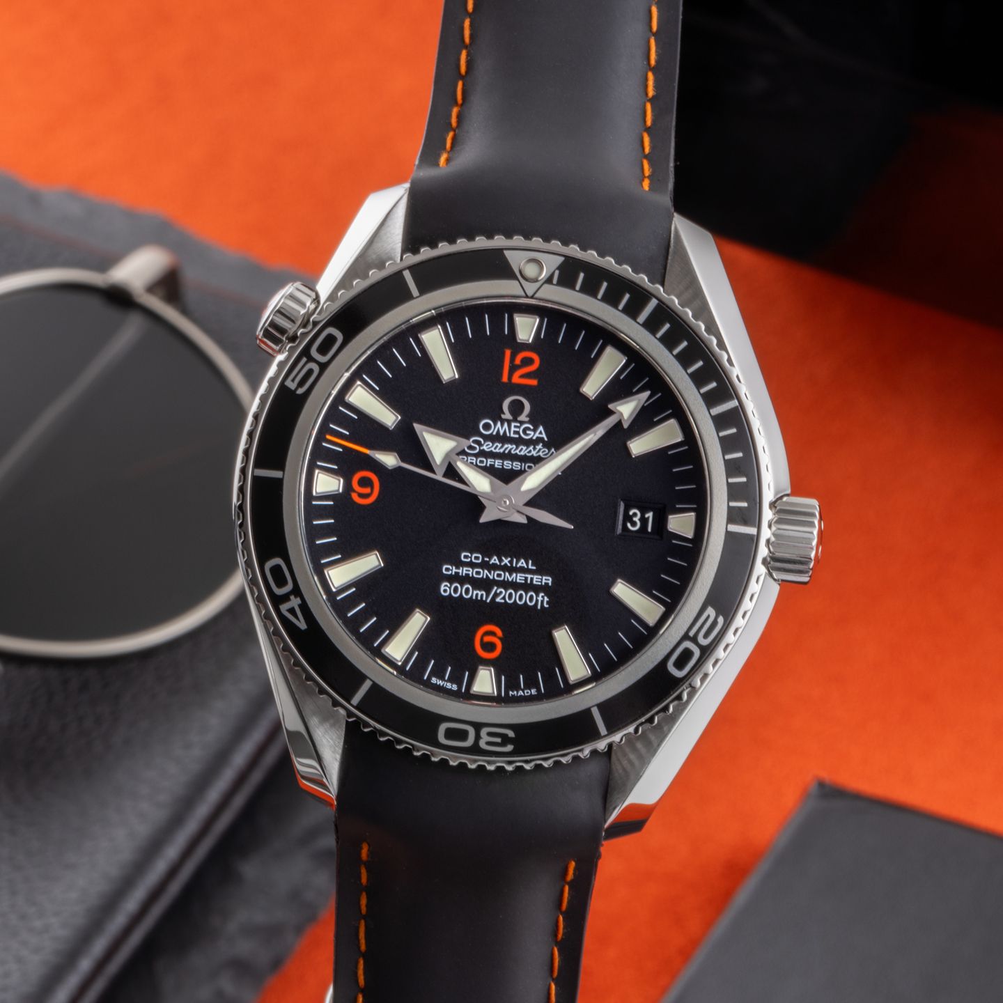 Omega Seamaster Planet Ocean 2901.51.82 (2008) - Black dial 42 mm Steel case (3/8)