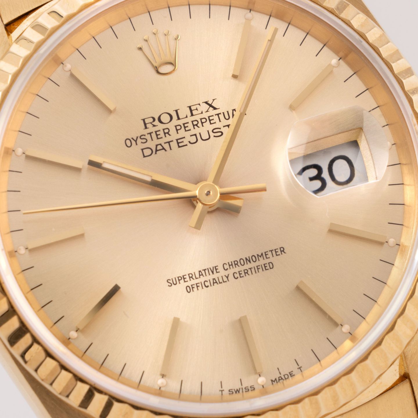 Rolex Datejust 36 16238 (1990) - Champagne dial 36 mm Yellow Gold case (1/6)