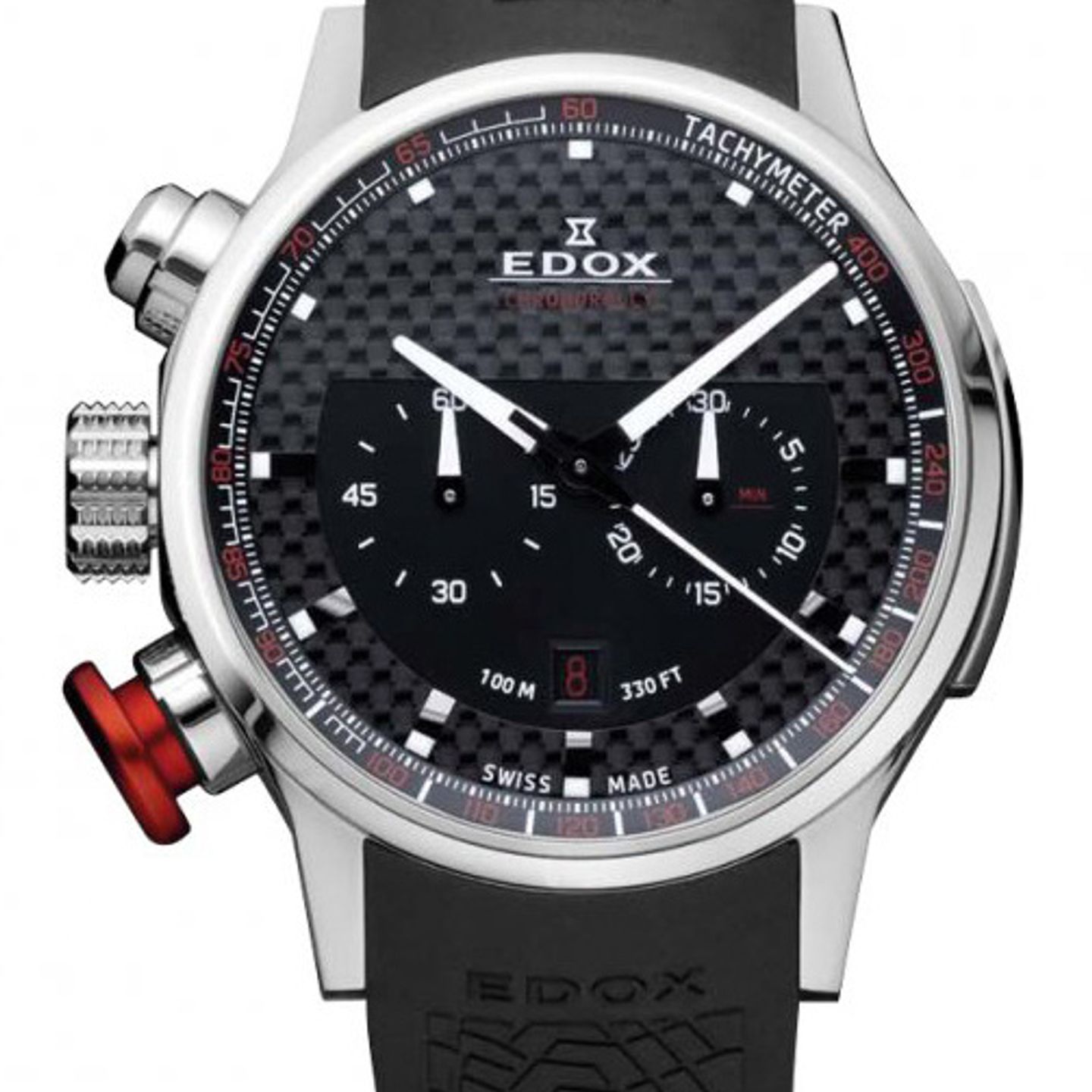 Edox Chronorally 10302 3 NIN2 (2024) - Zwart wijzerplaat 45mm Staal (1/2)