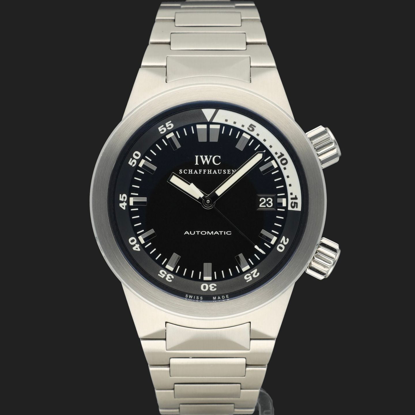 IWC Aquatimer Automatic IW354805 (2010) - Zwart wijzerplaat 42mm Staal (3/8)
