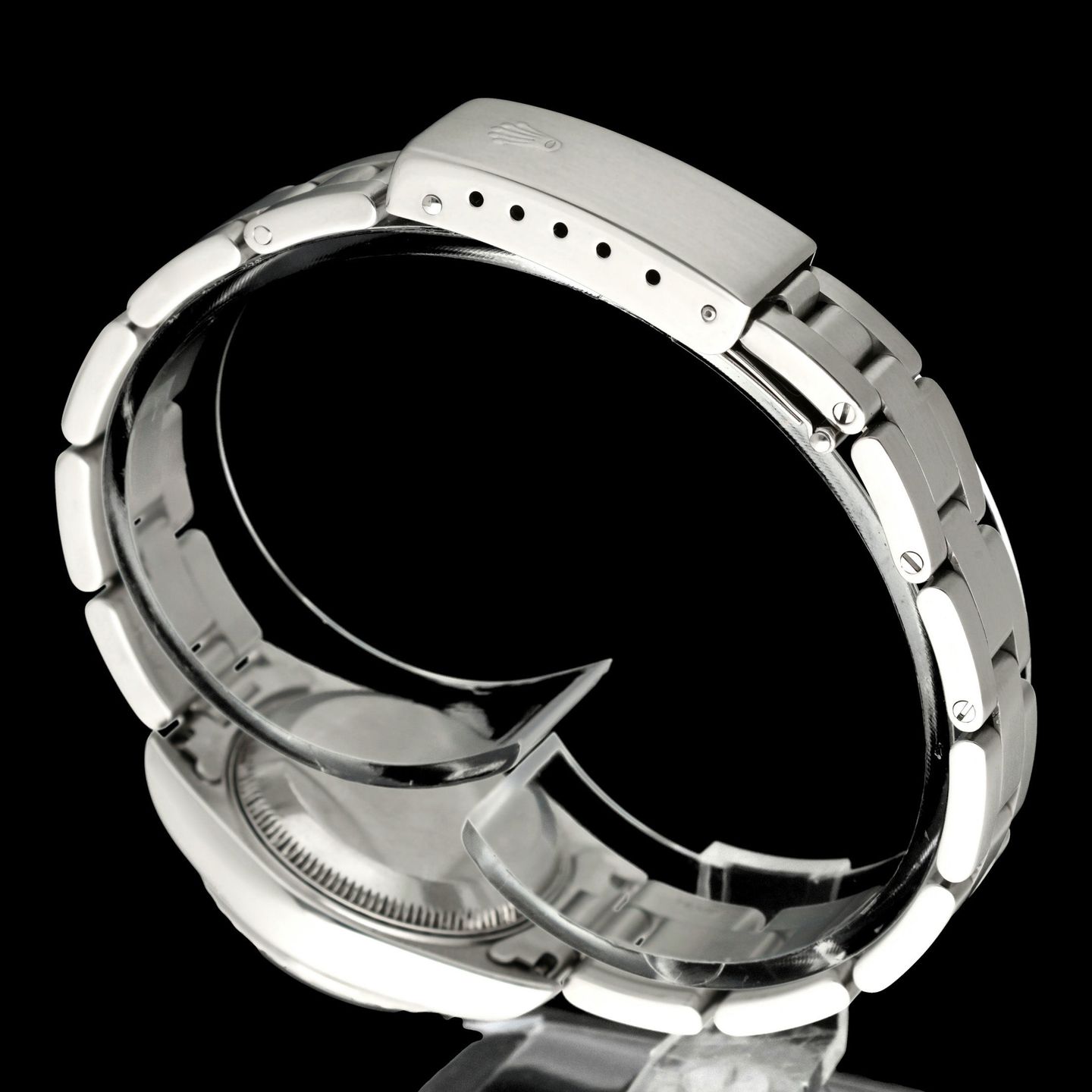 Rolex Oyster Perpetual Lady Date 69240 (1996) - Blue dial 26 mm Steel case (7/7)