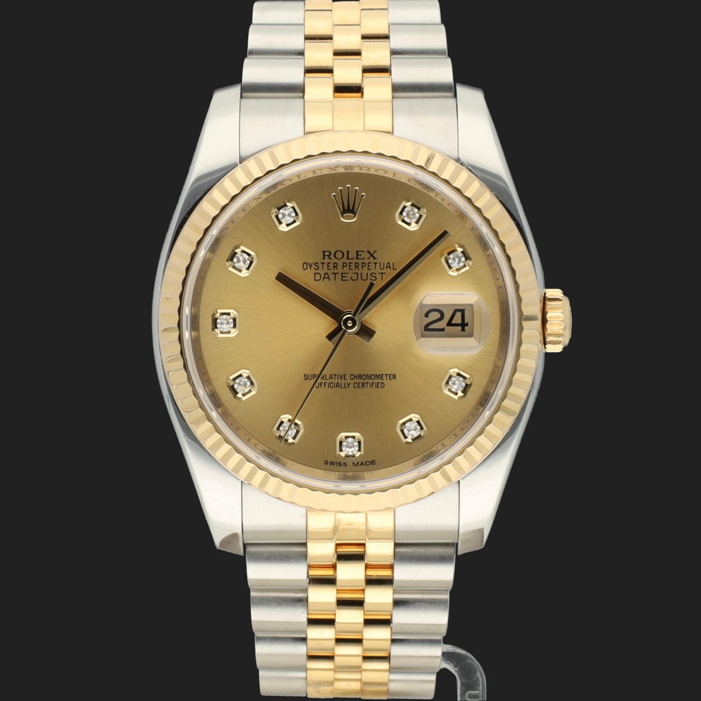 Rolex Datejust 36 116233 (2013) - 36 mm Gold/Steel case (3/8)