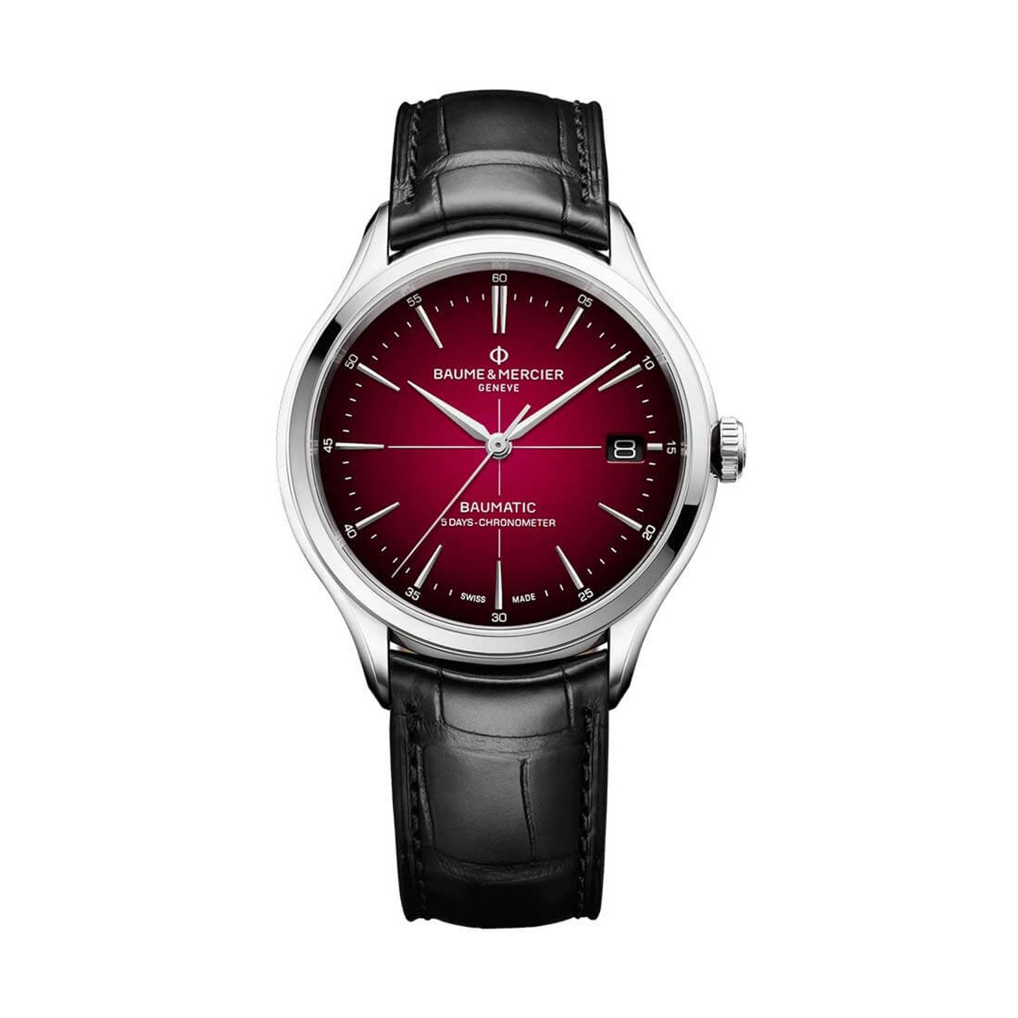 Baume & Mercier Clifton M0A10699 (2023) - Red dial 40 mm Steel case (3/3)