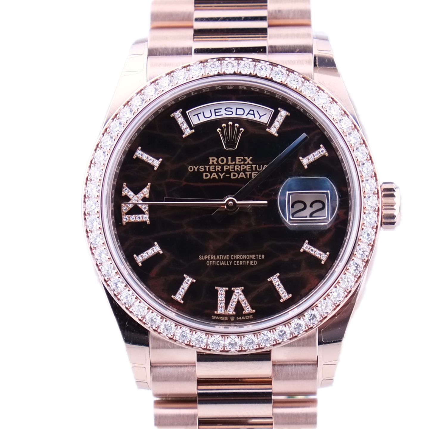 Rolex Day-Date 36 128345RBR (2023) - Brown dial 36 mm Rose Gold case (1/1)