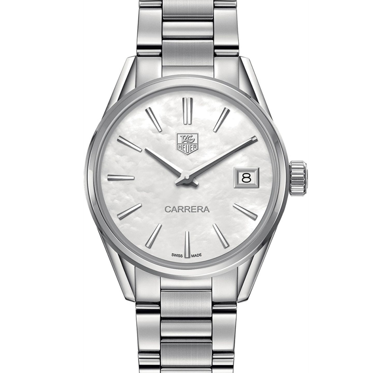 TAG Heuer Carrera Lady WBK1318.BA0652 (2023) - White dial 36 mm Steel case (1/3)
