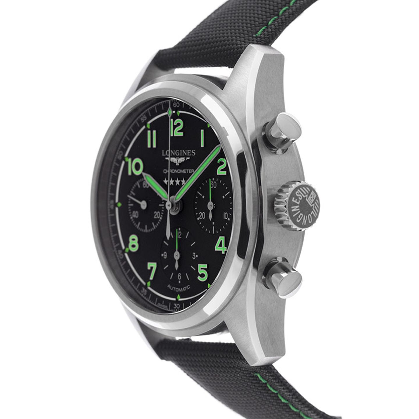 Longines Spirit L3.829.1.53.2 (2025) - Zwart wijzerplaat 42mm Titanium (4/7)