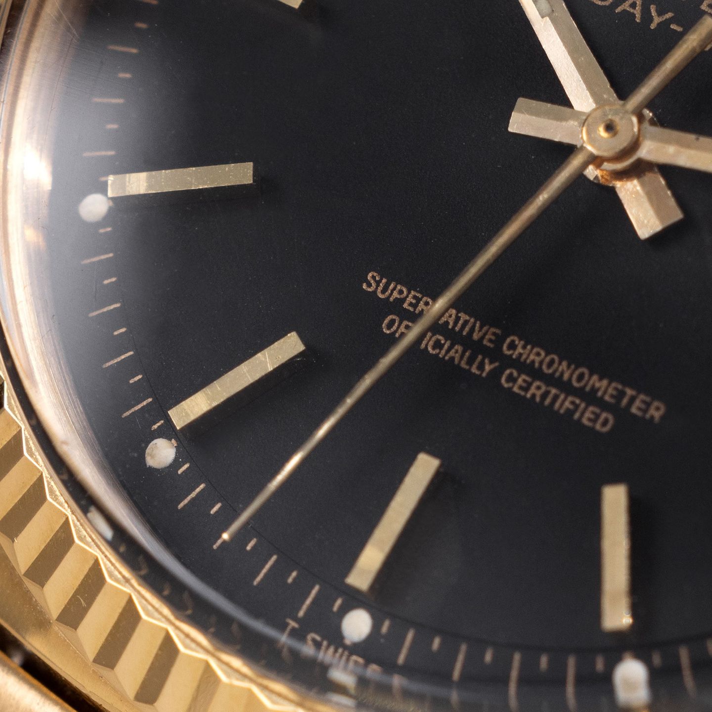 Rolex Day-Date 1803 (1972) - Black dial 36 mm Yellow Gold case (7/8)