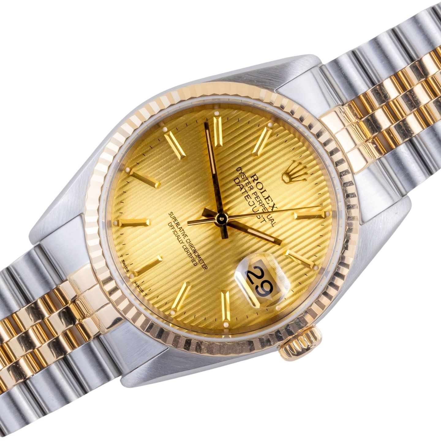 Rolex Datejust 36 16233 (1990) - 36mm Goud/Staal (1/8)