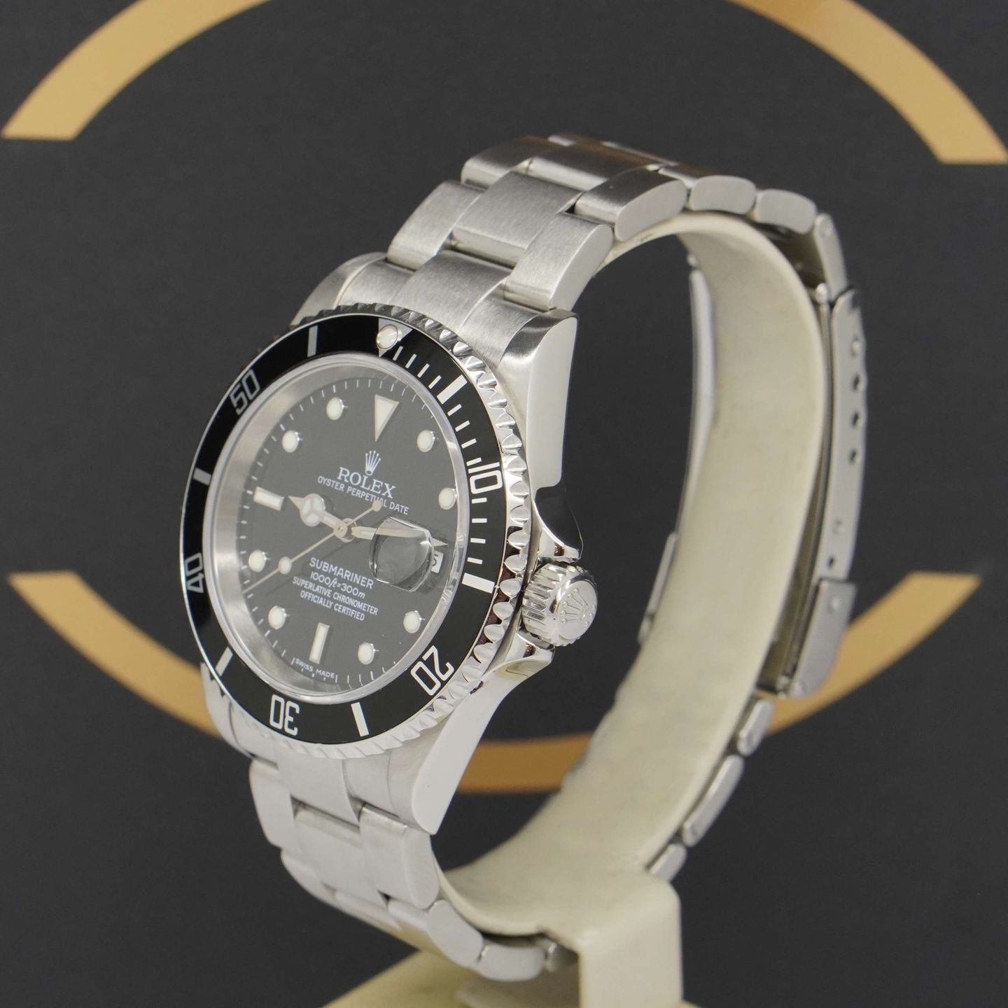 Rolex Submariner Date 16610 (2006) - Zwart wijzerplaat 40mm Staal (3/7)