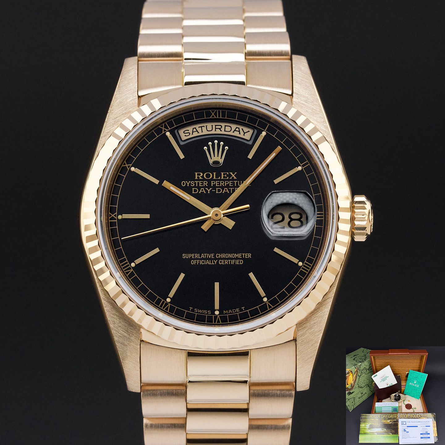Rolex Day-Date 36 18238 (1991) - 36 mm Yellow Gold case (1/8)