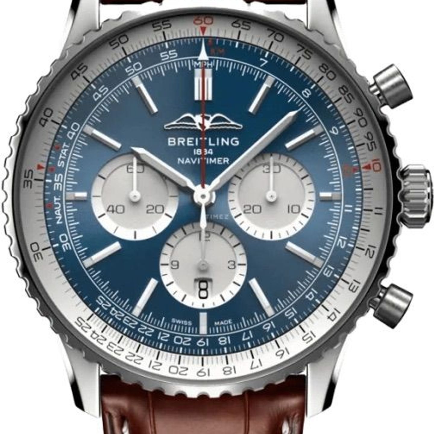 Breitling Navitimer 01 (46 MM) AB0137211C1P1 (2024) - Blauw wijzerplaat 46mm Staal (1/8)