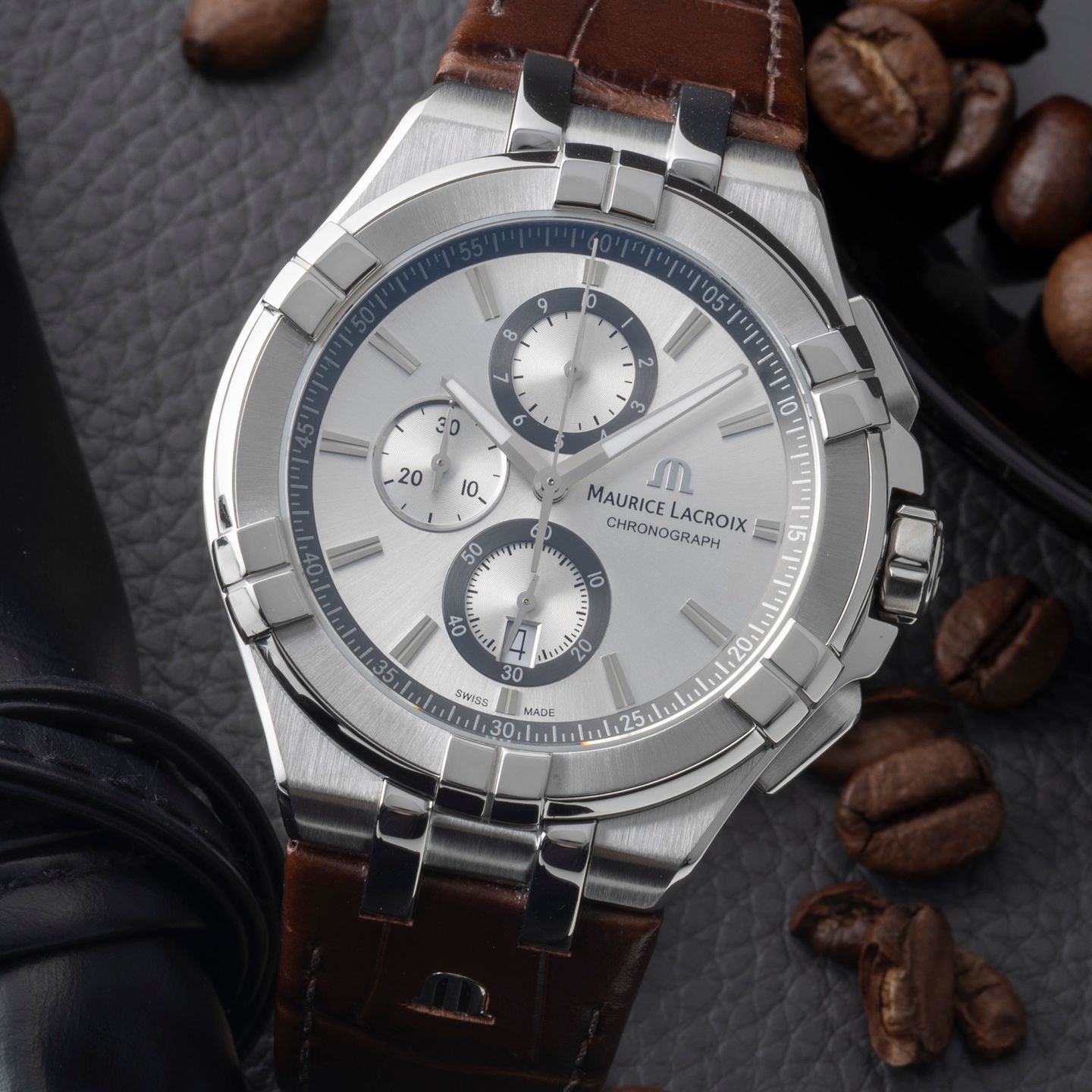Maurice Lacroix Aikon AI6006-PVY11-170-1 (Unknown (random serial)) - Pearl dial 35 mm Steel case (3/8)