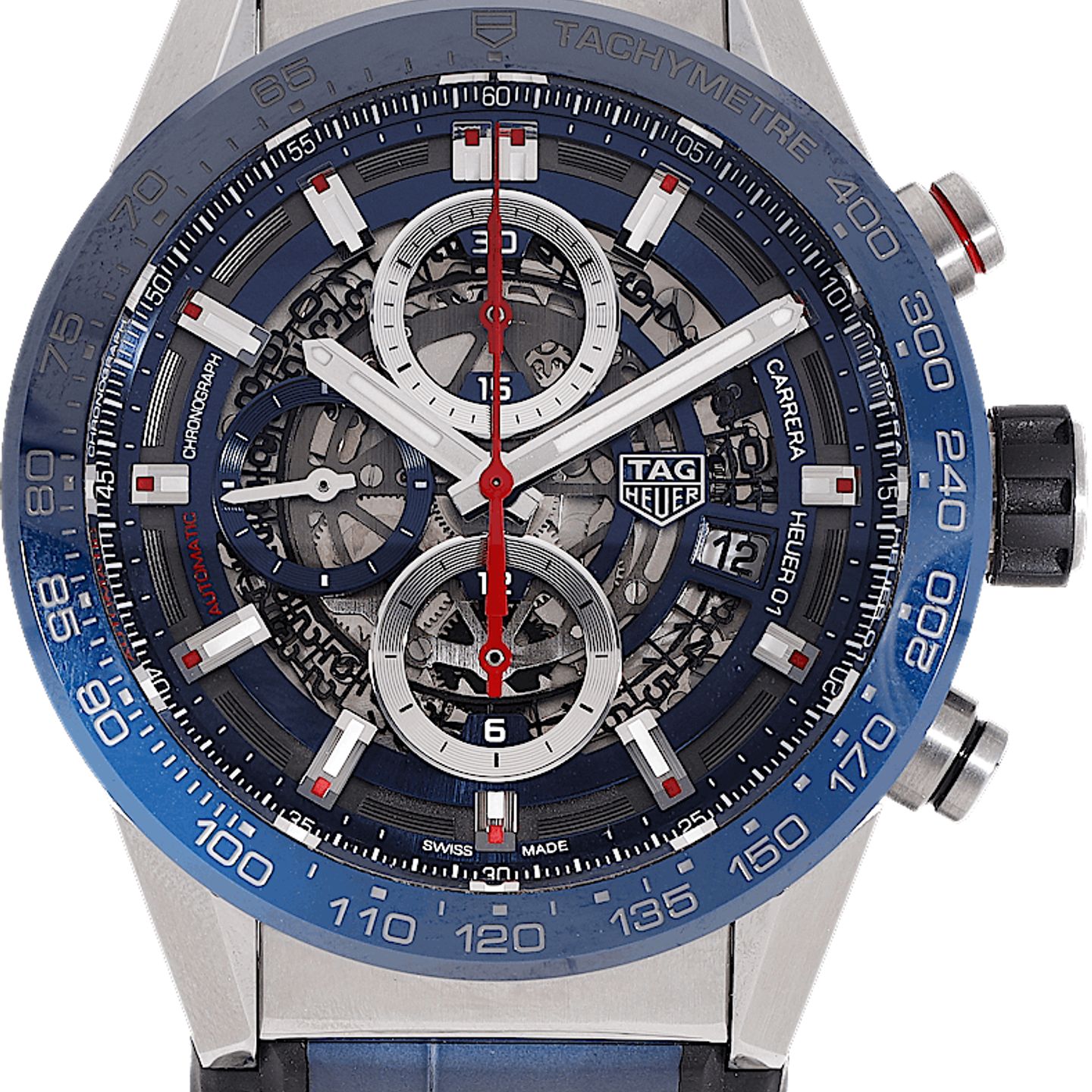 TAG Heuer Carrera Calibre HEUER 01 CAR201T.FC6406 (2021) - Transparent dial 43 mm Steel case (2/5)
