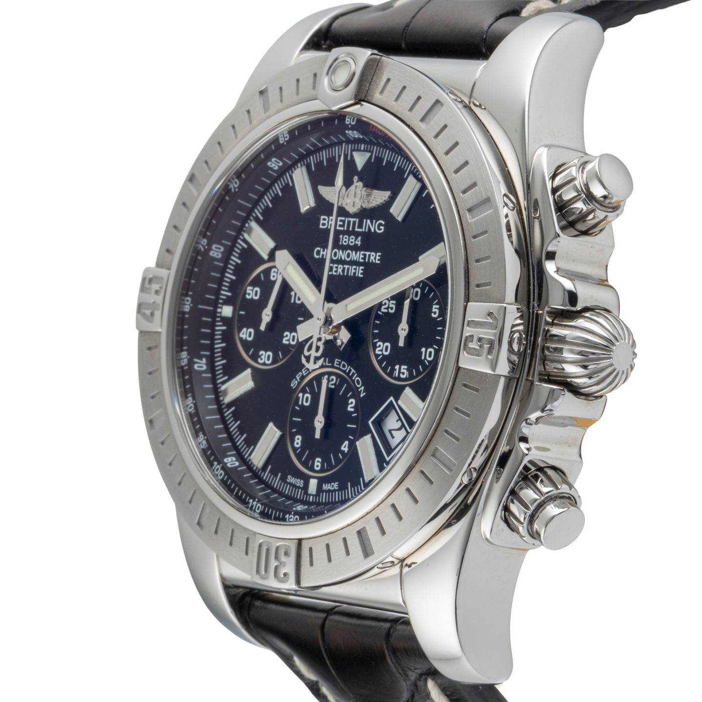 Breitling Chronomat AB011511/BF70 (Onbekend (willekeurig serienummer)) - Zwart wijzerplaat 44mm Staal (6/8)