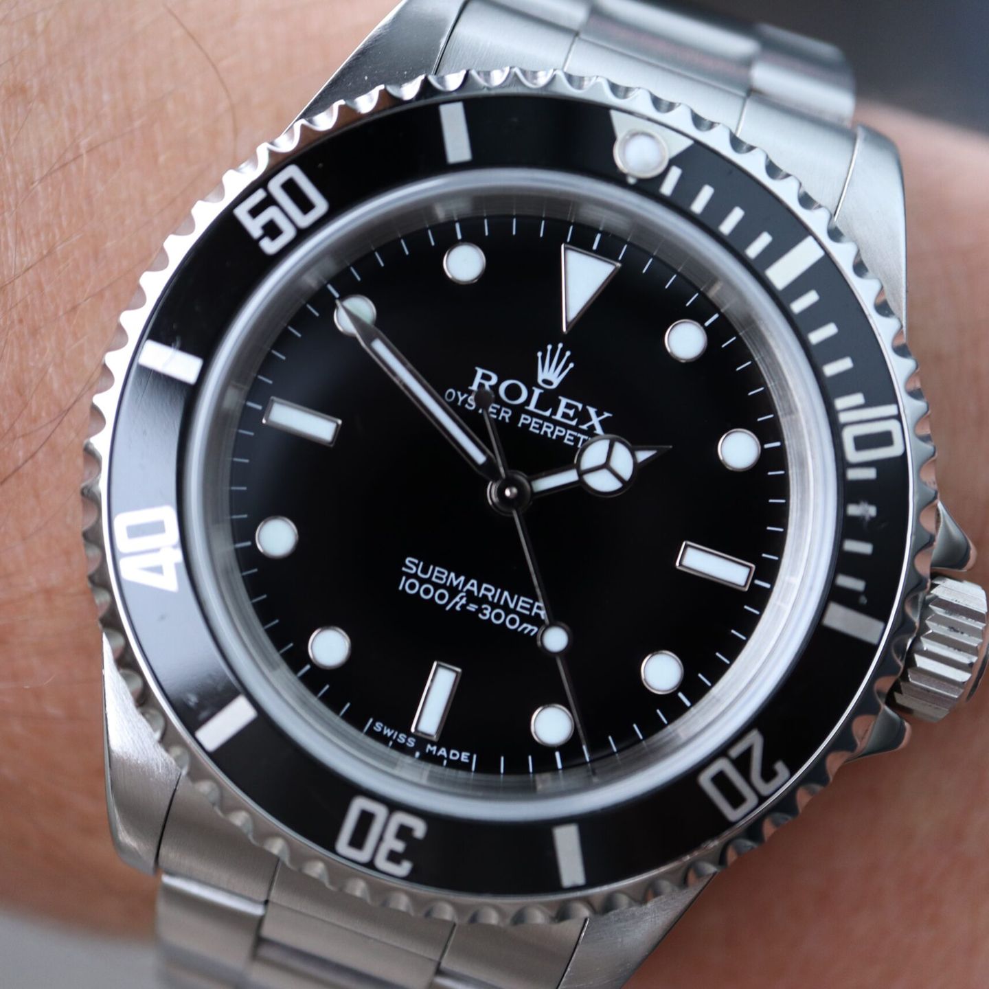 Rolex Submariner No Date 14060M (2007) - Zwart wijzerplaat 40mm Staal (1/8)