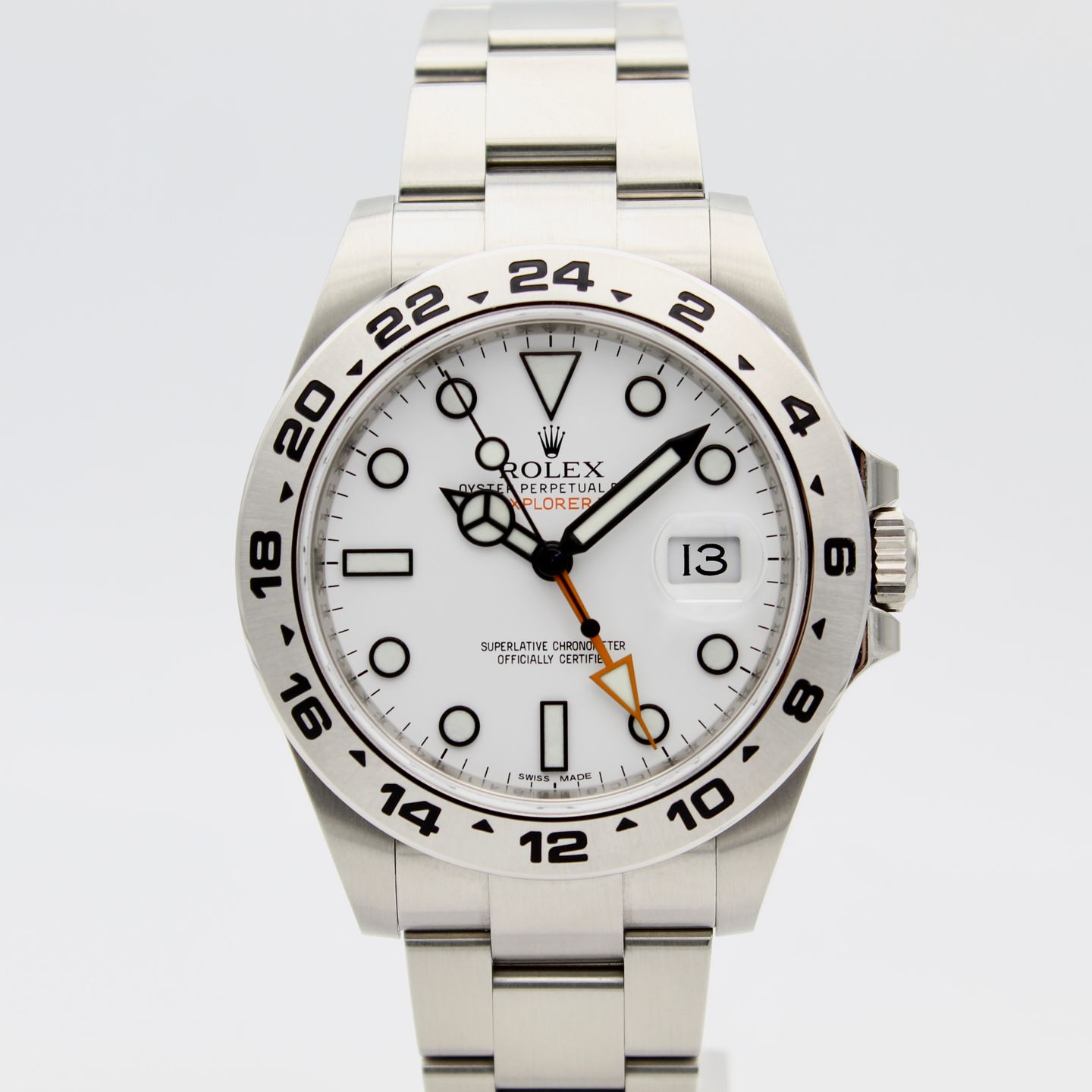 Rolex Explorer II 216570 (2015) - Wit wijzerplaat 42mm Staal (1/8)
