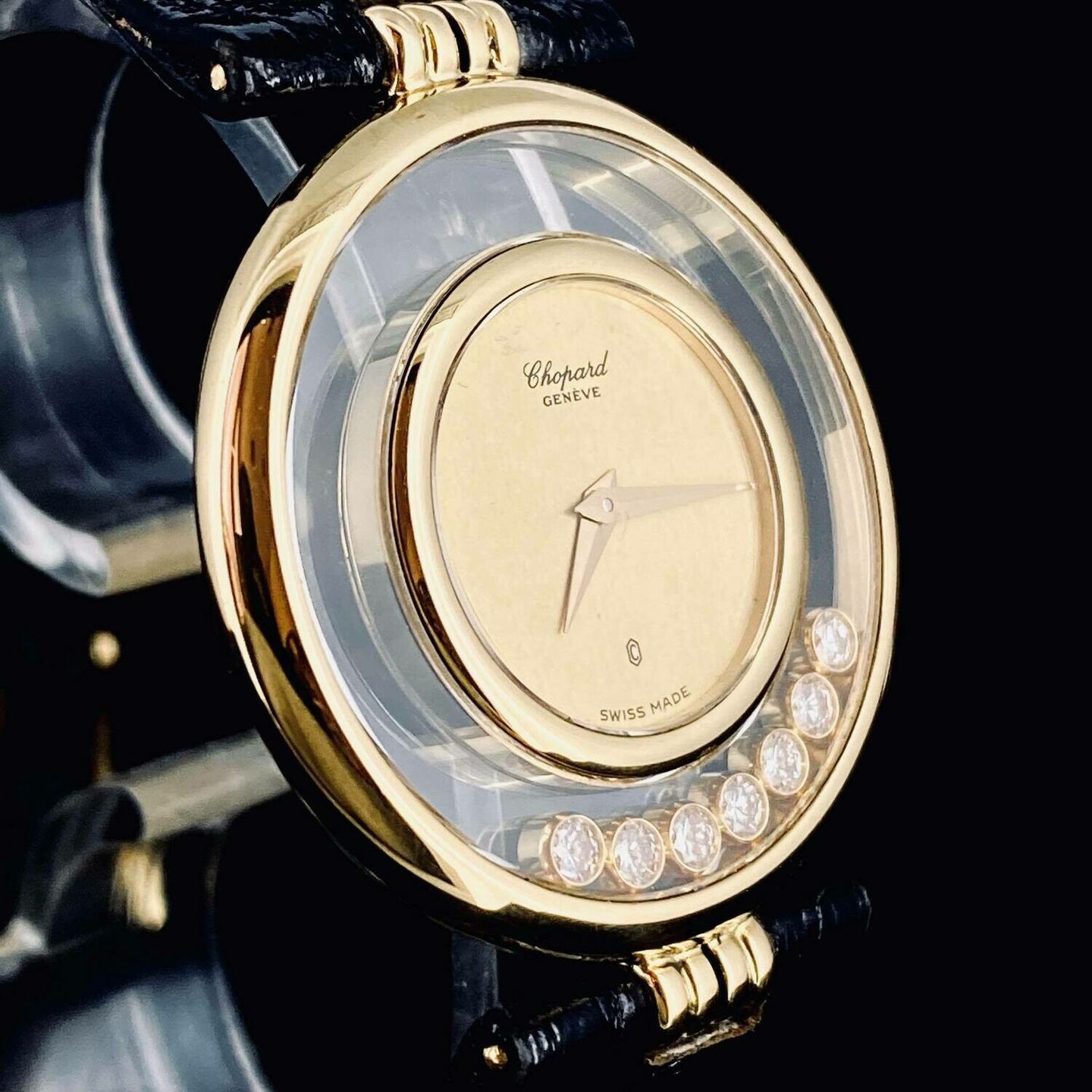 Chopard Happy Sport 21/2646 (Unknown (random serial)) - Champagne dial 31 mm Yellow Gold case (3/6)