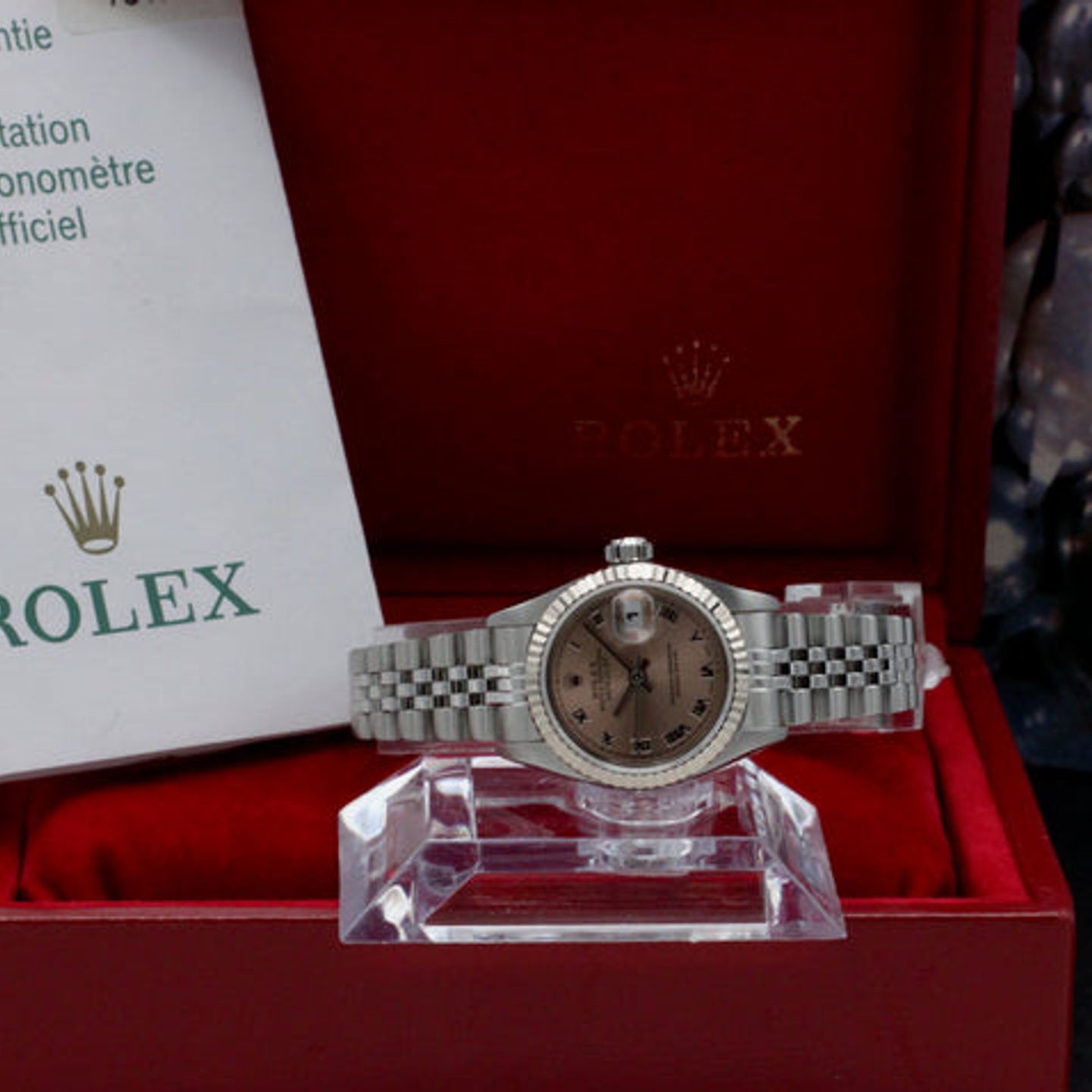 Rolex Lady-Datejust 79174 (2003) - Pink dial 26 mm Steel case (3/7)