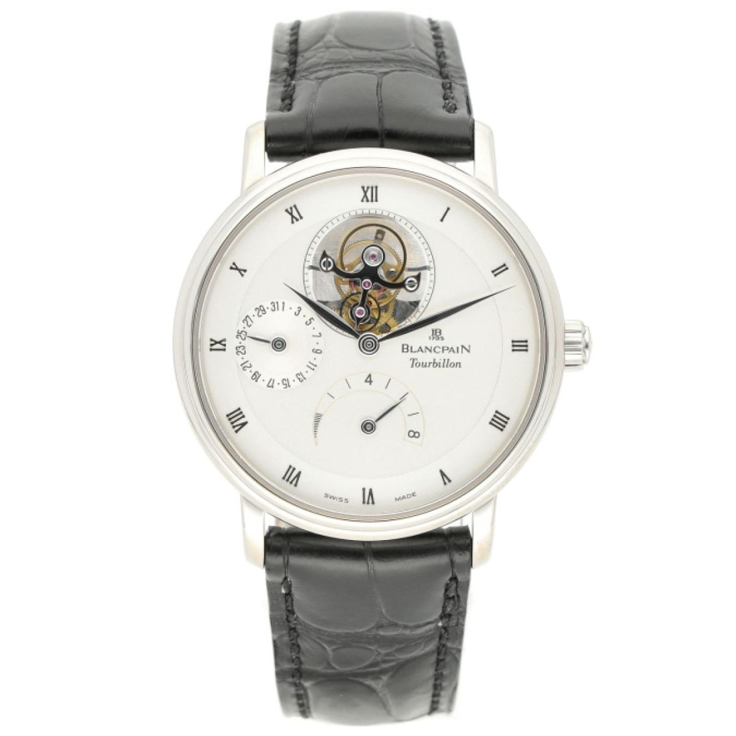 Blancpain Villeret 6025-1942-55B (2003) - Zilver wijzerplaat 39mm Witgoud (1/8)