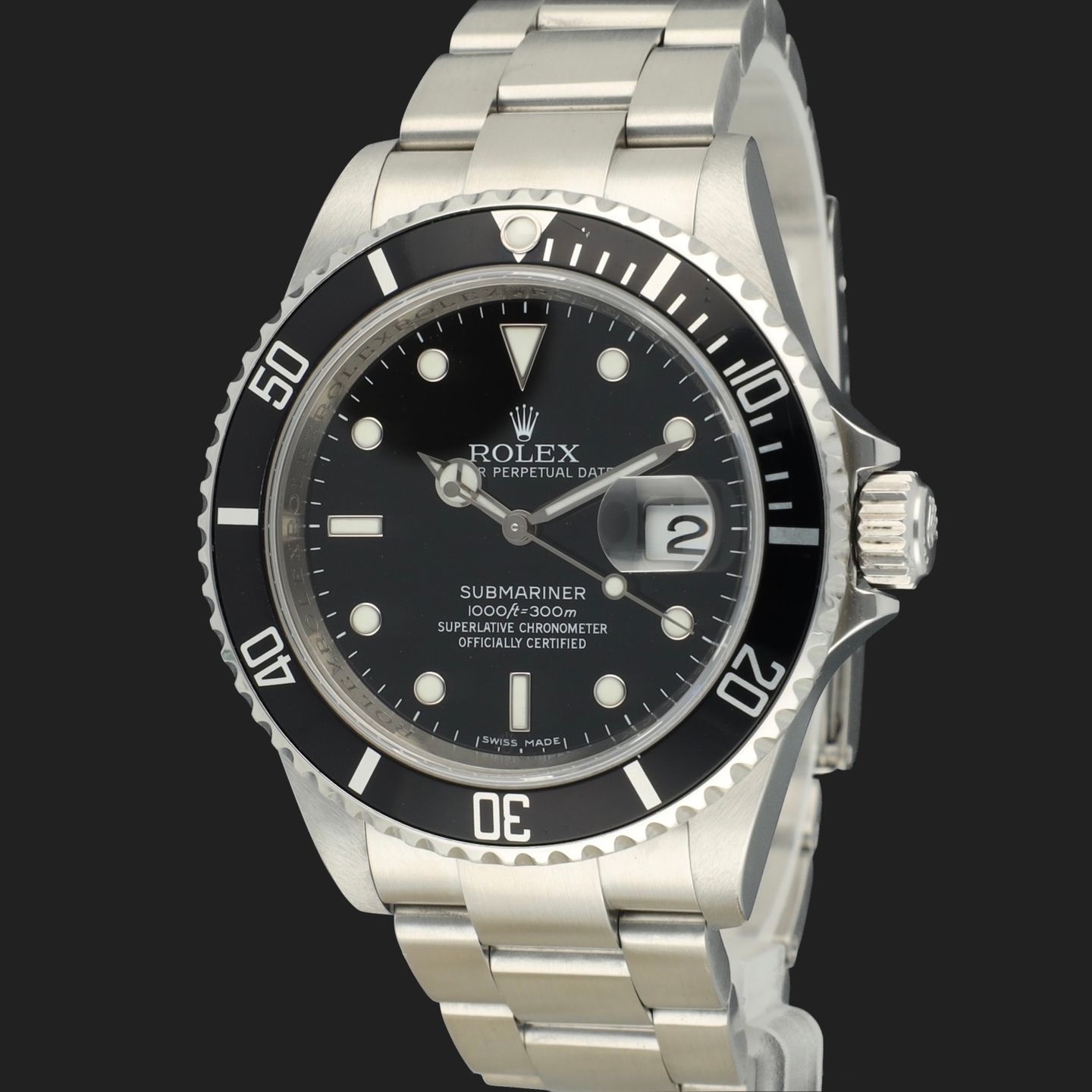 Rolex Submariner Date 16610 (2008) - Black dial 40 mm Steel case (1/7)