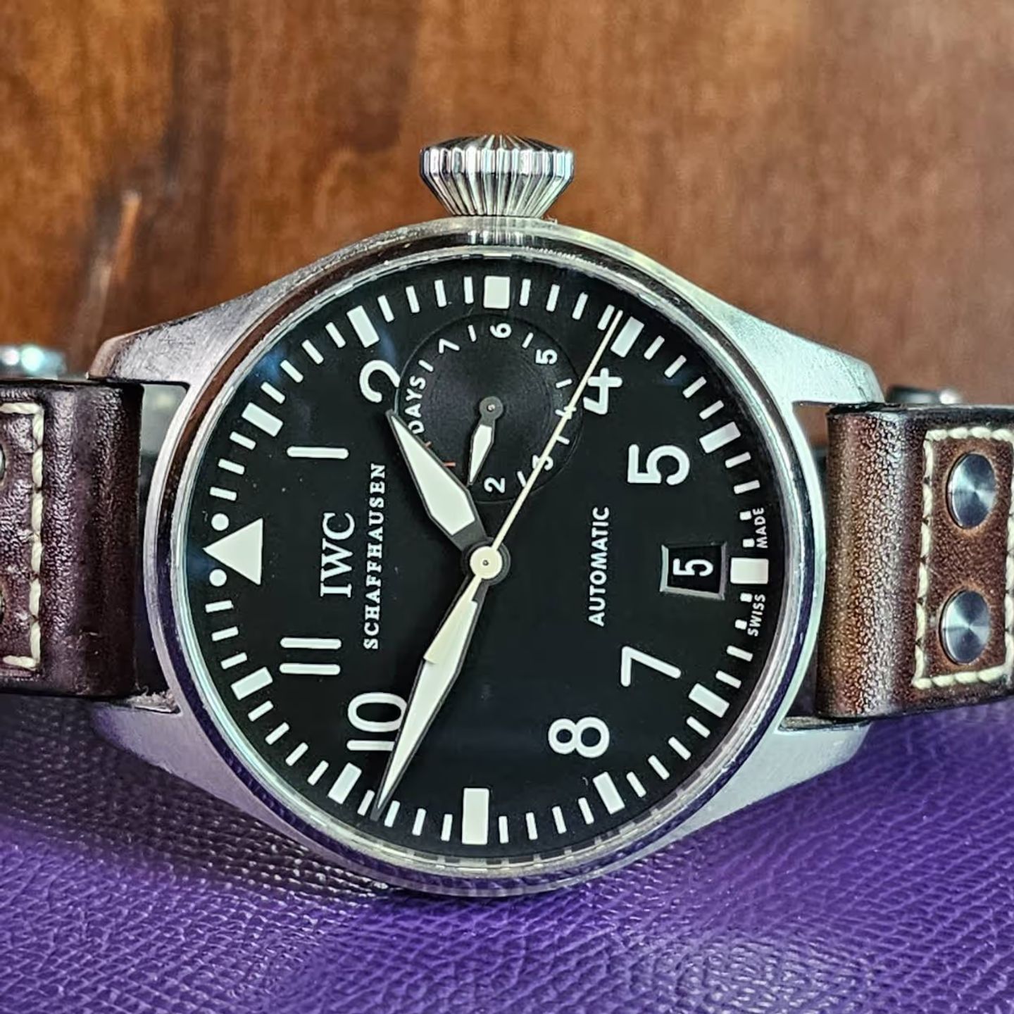 IWC Big Pilot IW500401 (2006) - Black dial 46 mm Steel case (3/4)