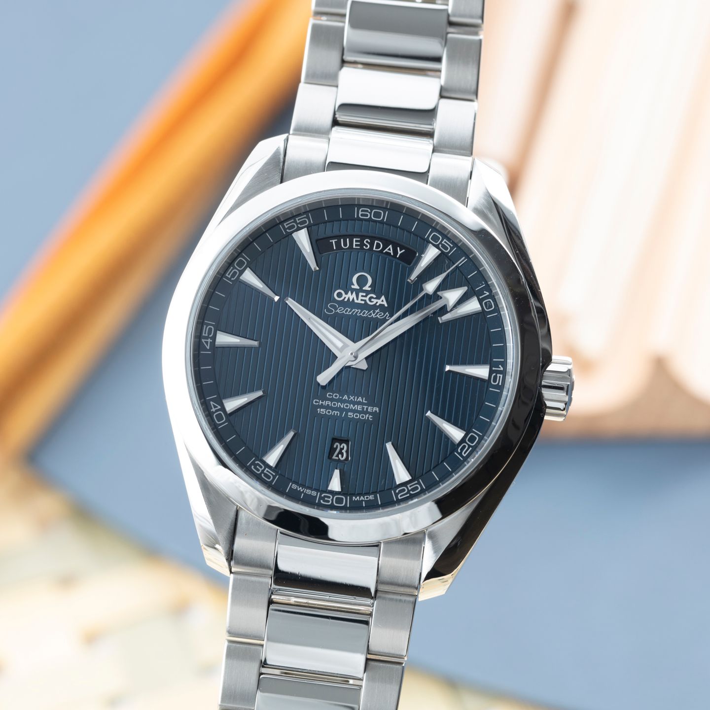 Omega Seamaster Aqua Terra 231.10.42.22.03.001 (Unknown (random serial)) - Blue dial 42 mm Steel case (3/8)