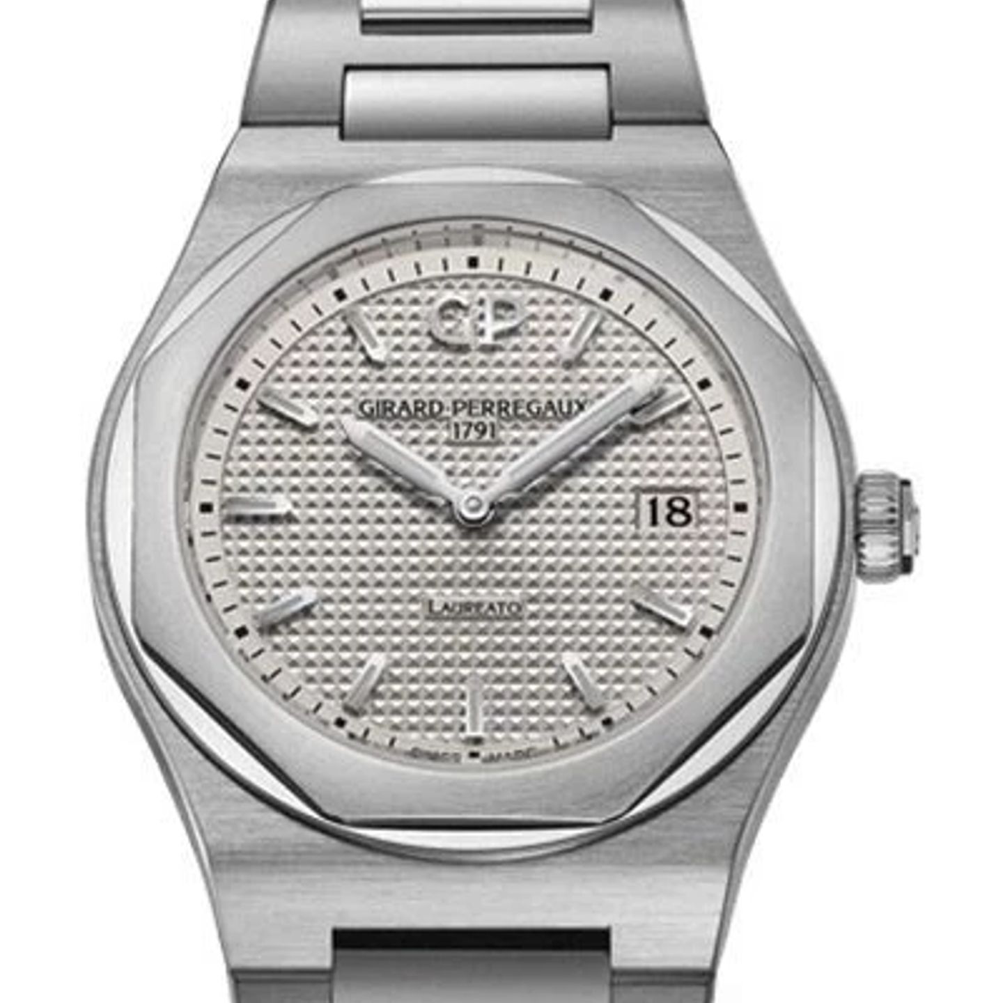 Girard-Perregaux Laureato 80189-11-131-11A (2024) - Silver dial 35 mm Steel case (2/2)