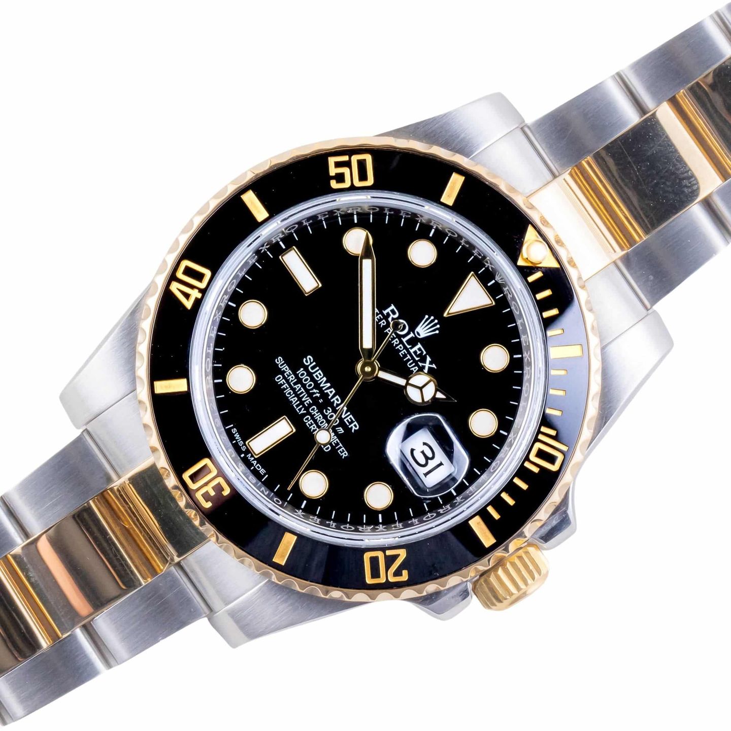 Rolex Submariner Date 116613LN (2017) - Black dial 40 mm Gold/Steel case (1/8)
