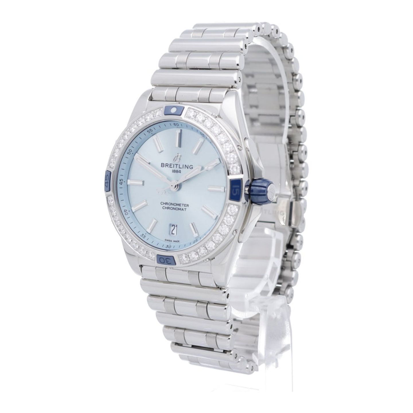 Breitling Chronomat 38 A17356531C1A1 (2025) - Blauw wijzerplaat 38mm Staal (2/7)