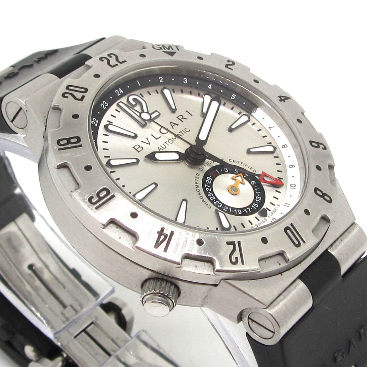 Bulgari Diagono GMT40S (Unknown (random serial)) - Silver dial 41 mm Steel case (5/6)