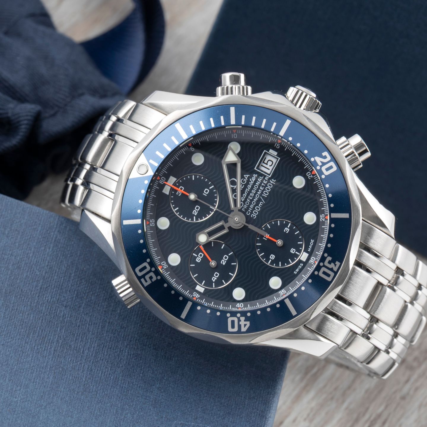 Omega Seamaster Diver 300 M 2599.80.00 (2006) - Blauw wijzerplaat 42mm Staal (2/8)