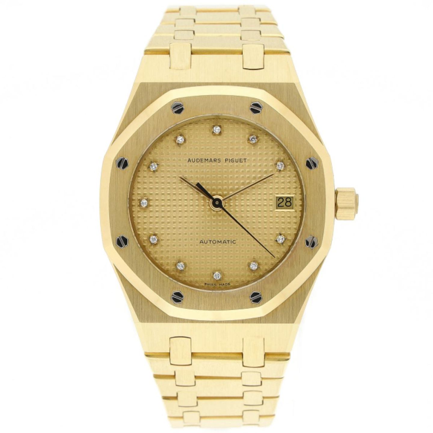 Audemars Piguet Royal Oak 14332BA (1984) - Champagne dial 36 mm Yellow Gold case (1/5)