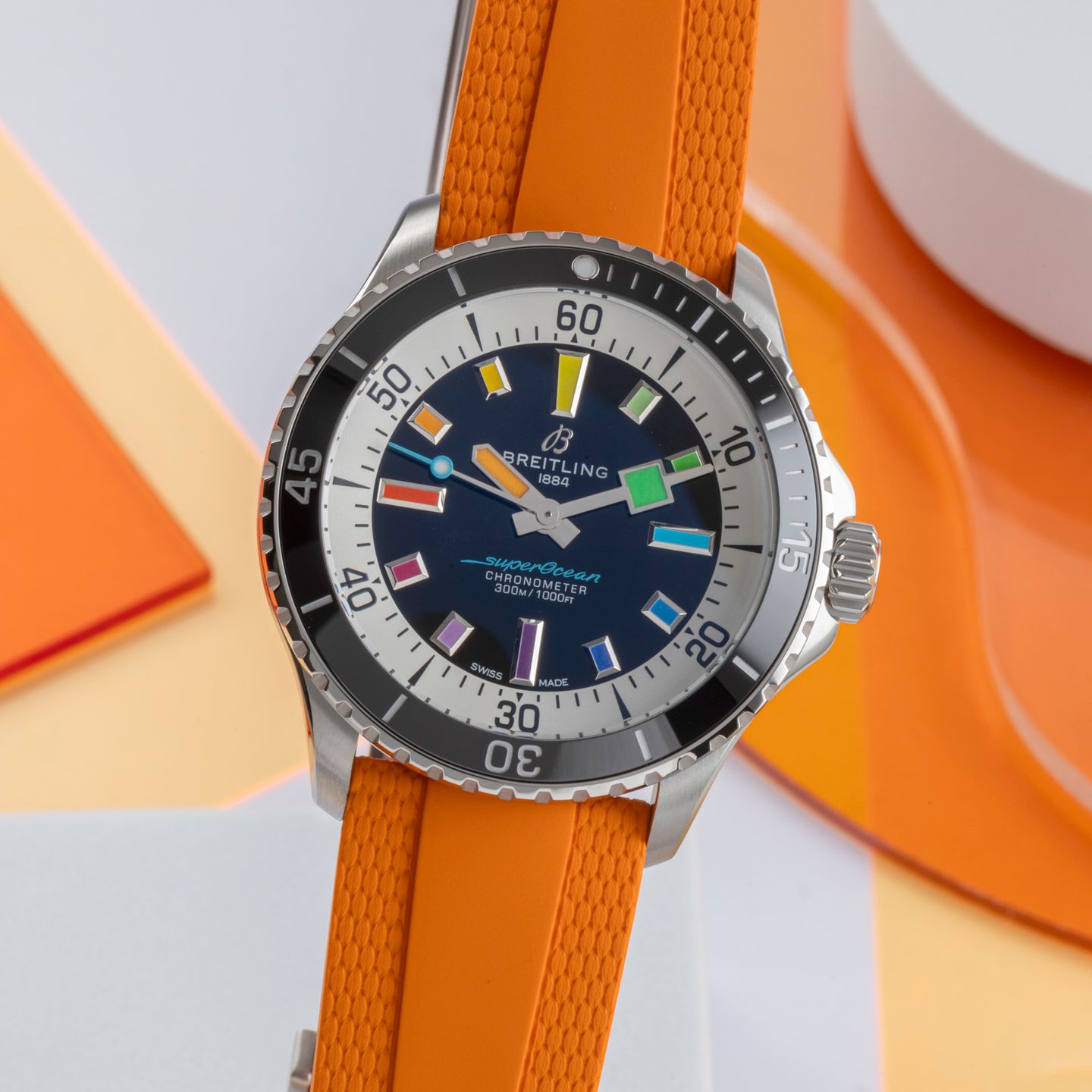 Breitling Superocean 42 A17375211B2S3 (2024) - Zwart wijzerplaat 43mm Staal (3/8)