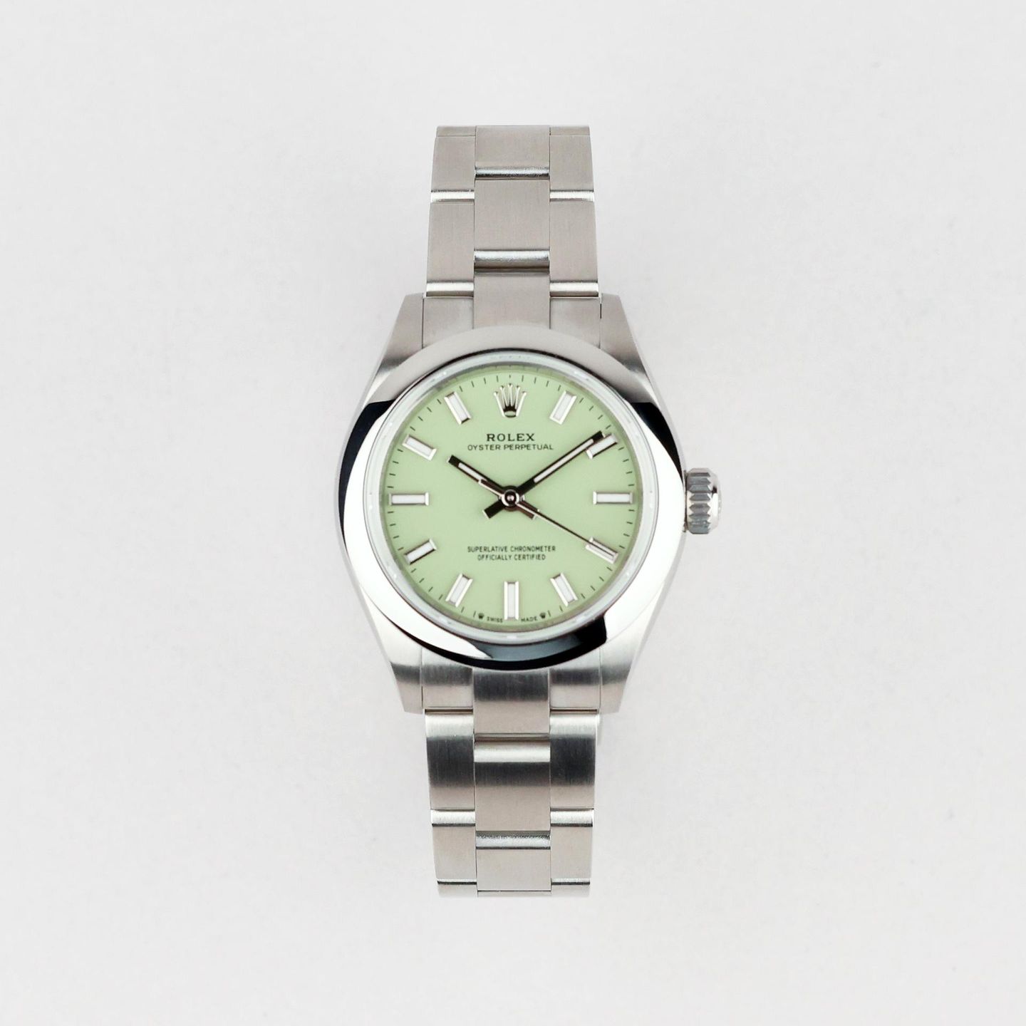 Rolex Oyster Perpetual 28 276200 (2026) - Green dial 28 mm Steel case (1/8)