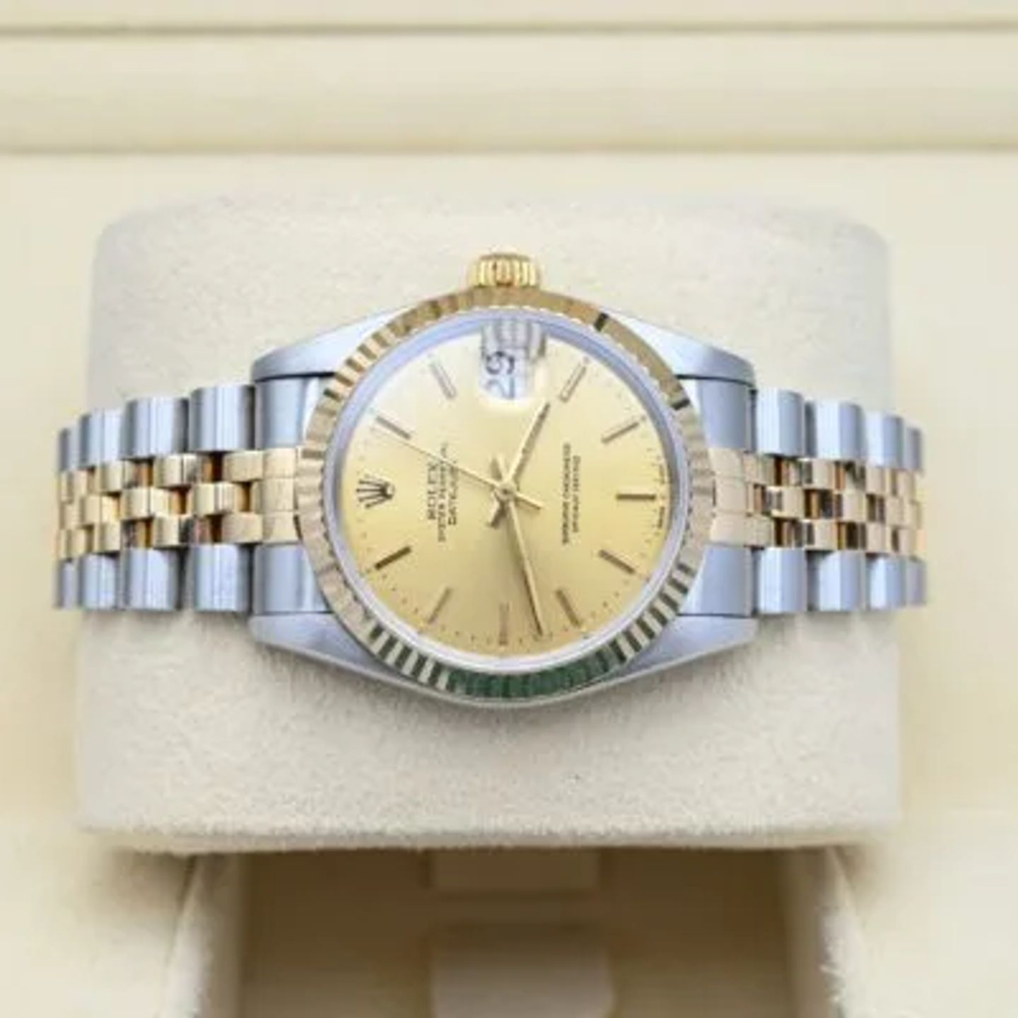 Rolex Datejust 31 68273 (1994) - Champagne wijzerplaat 31mm Goud/Staal (5/6)