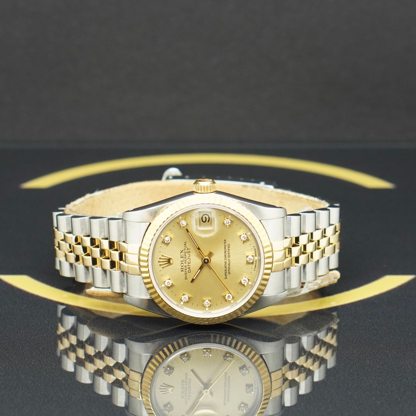 Rolex Datejust 31 68273 (1989) - Gold dial 31 mm Gold/Steel case (4/7)