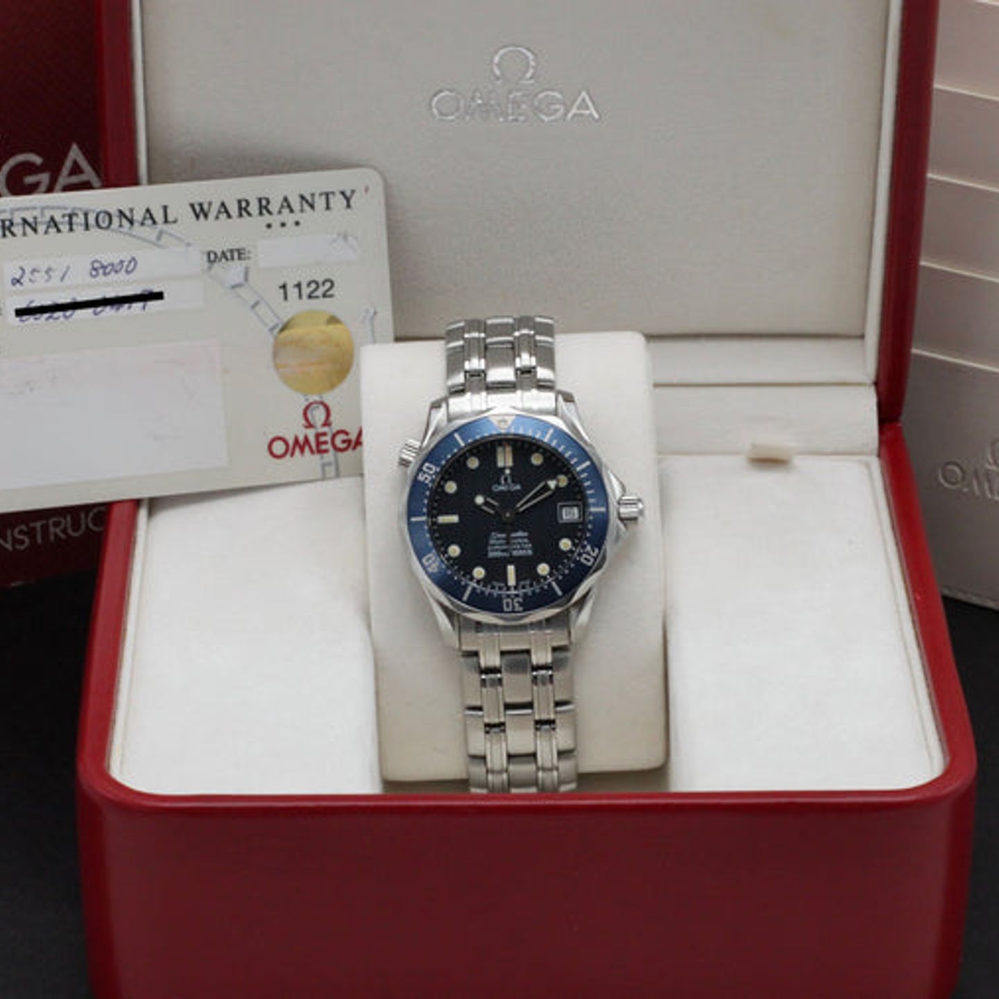 Omega Seamaster Diver 300 M 2551.80.00 (1999) - Blauw wijzerplaat 36mm Staal (3/7)