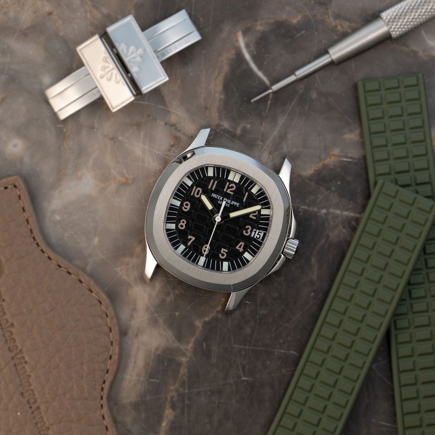 Patek Philippe Aquanaut 5066 (2006) - Zwart wijzerplaat 37mm (3/6)