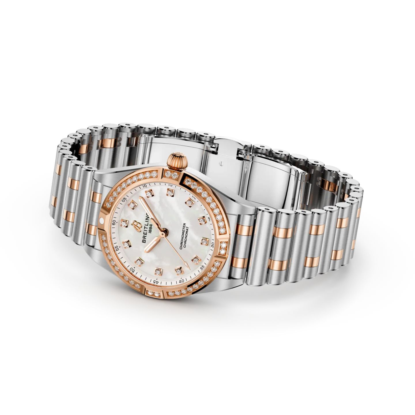 Breitling Chronomat U72310531A1U1 (2024) - Wit wijzerplaat 28mm Goud/Staal (3/6)