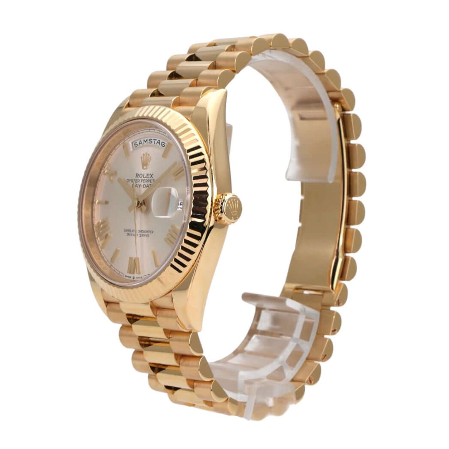 Rolex Day-Date 40 228238 (2018) - Silver dial 40 mm Yellow Gold case (3/8)