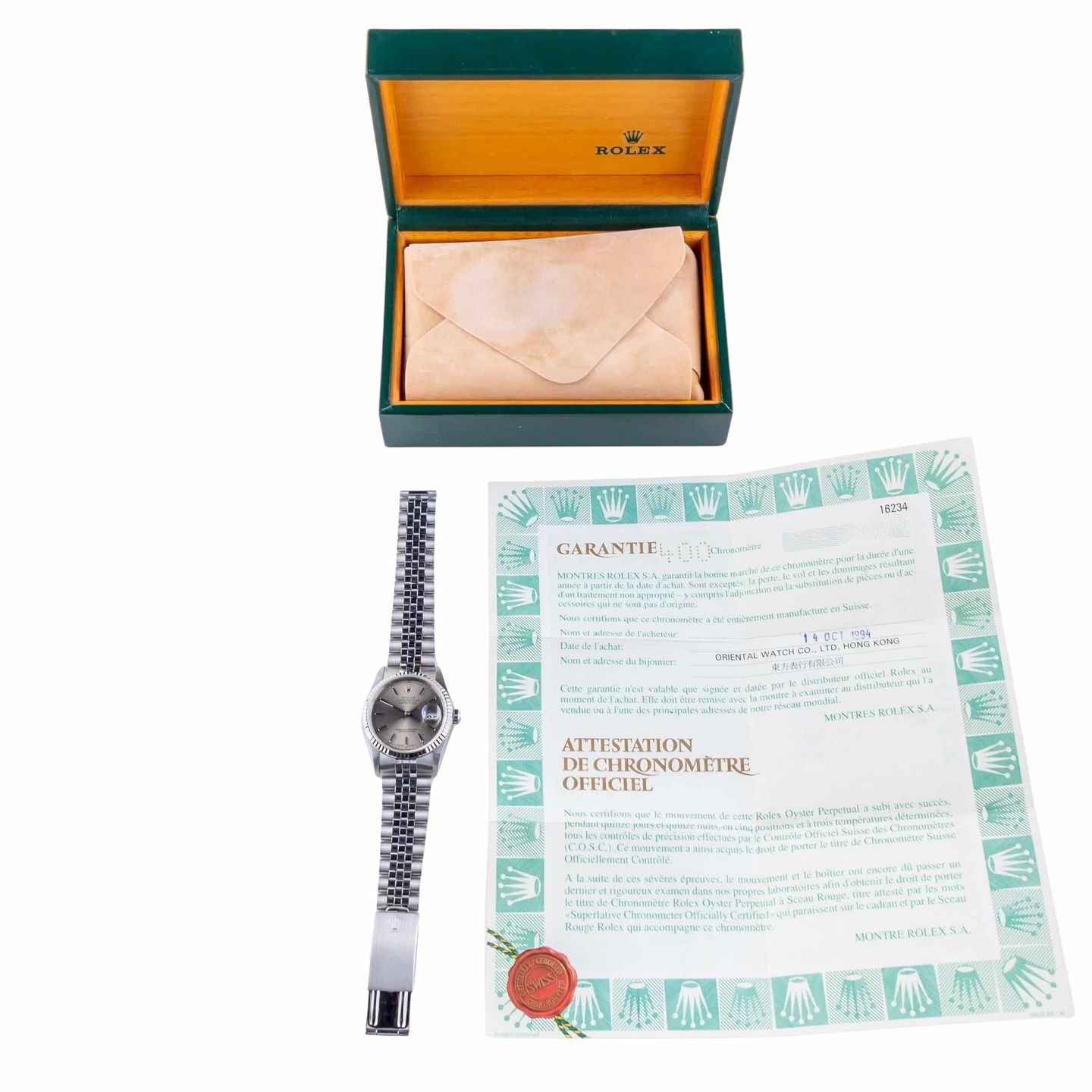 Rolex Datejust 36 16234 (1991) - Grey dial 36 mm Steel case (8/8)