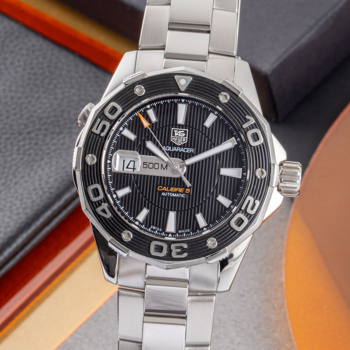 TAG Heuer Aquaracer 500M WAJ2114.BA0871 (Unknown (random serial)) - Black dial 43 mm Steel case (3/8)