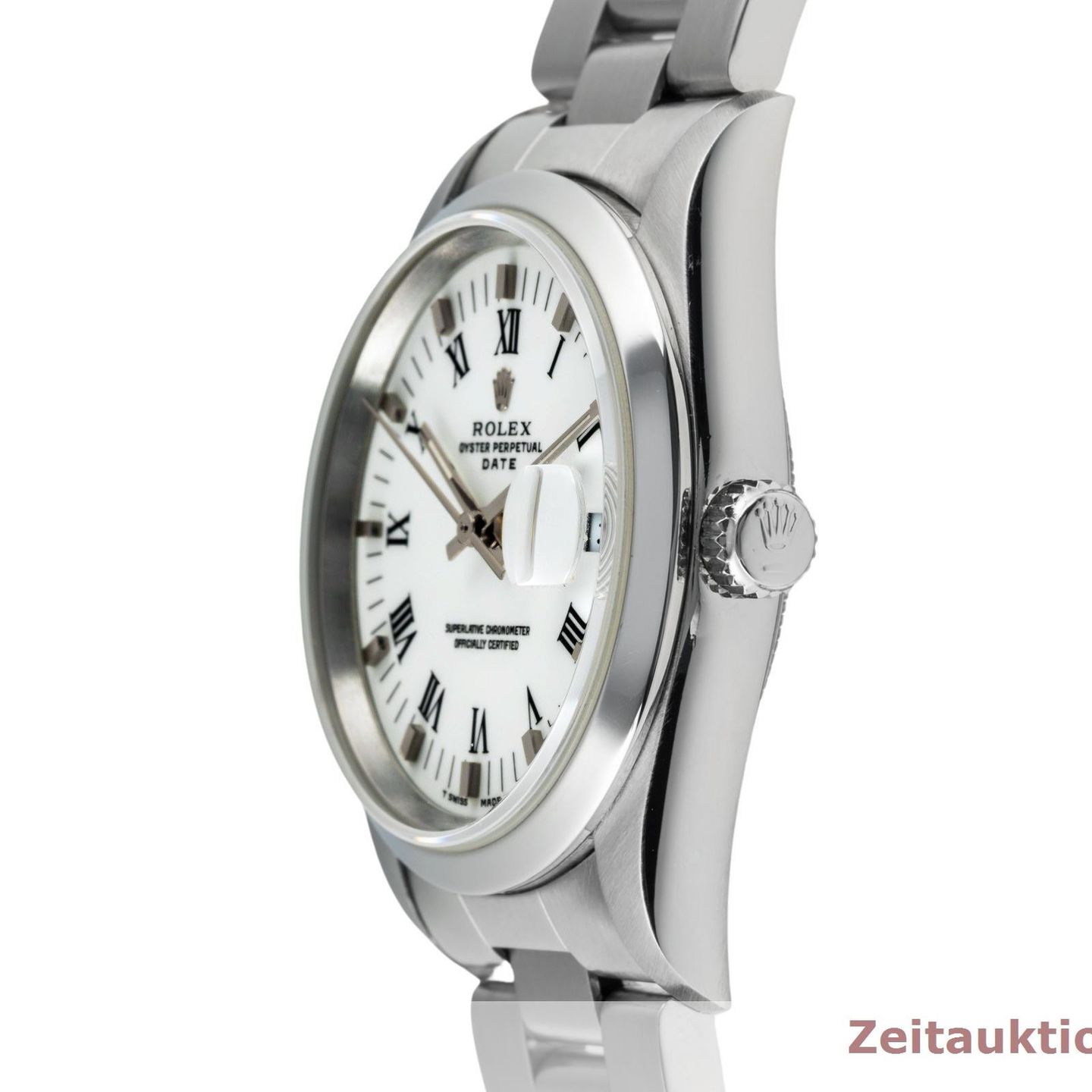 Rolex Oyster Perpetual Date 115200 (1996) - Wit wijzerplaat 34mm Staal (6/8)