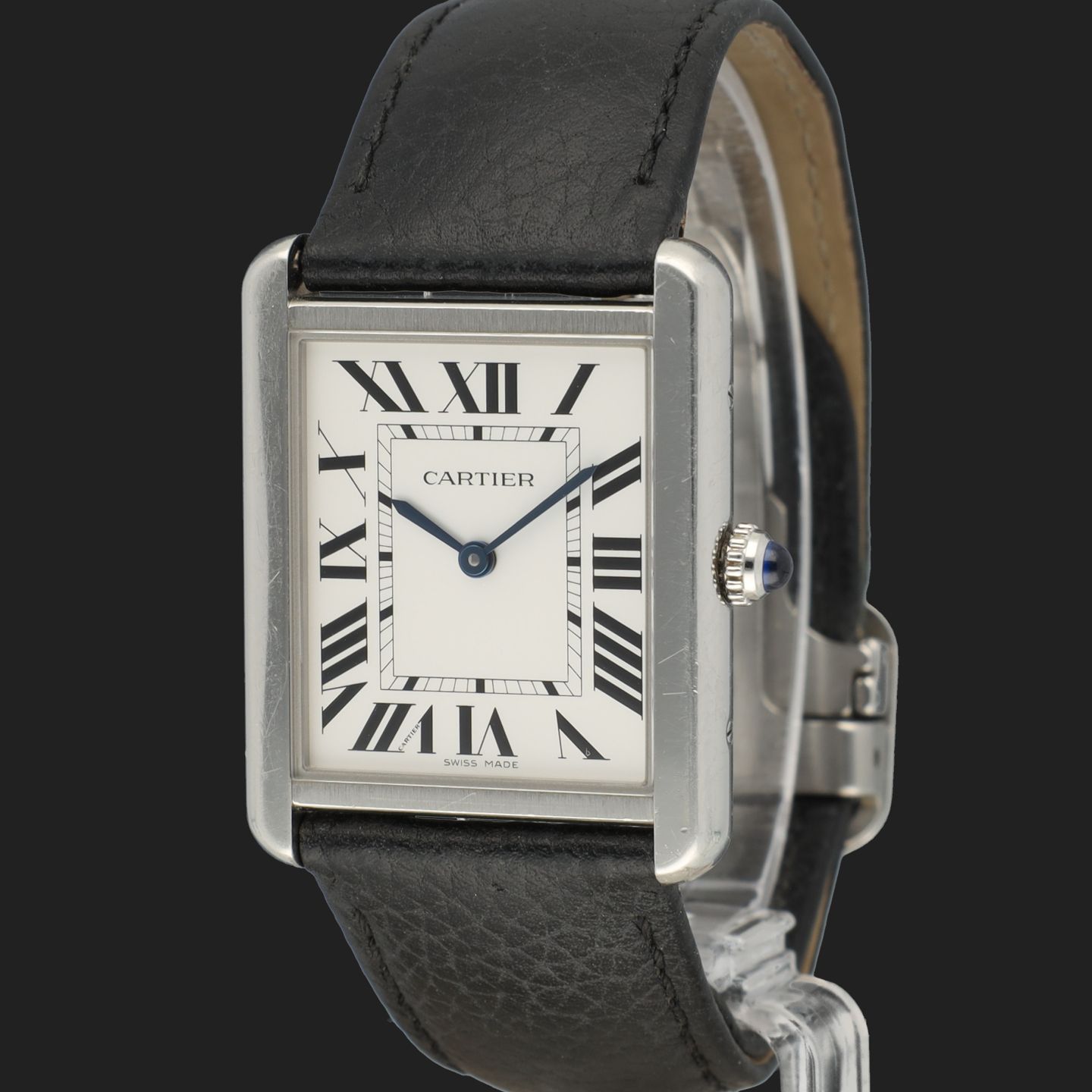 Cartier Tank Solo WSTA0028 (Onbekend (willekeurig serienummer)) - Wit wijzerplaat 35mm Staal (1/8)
