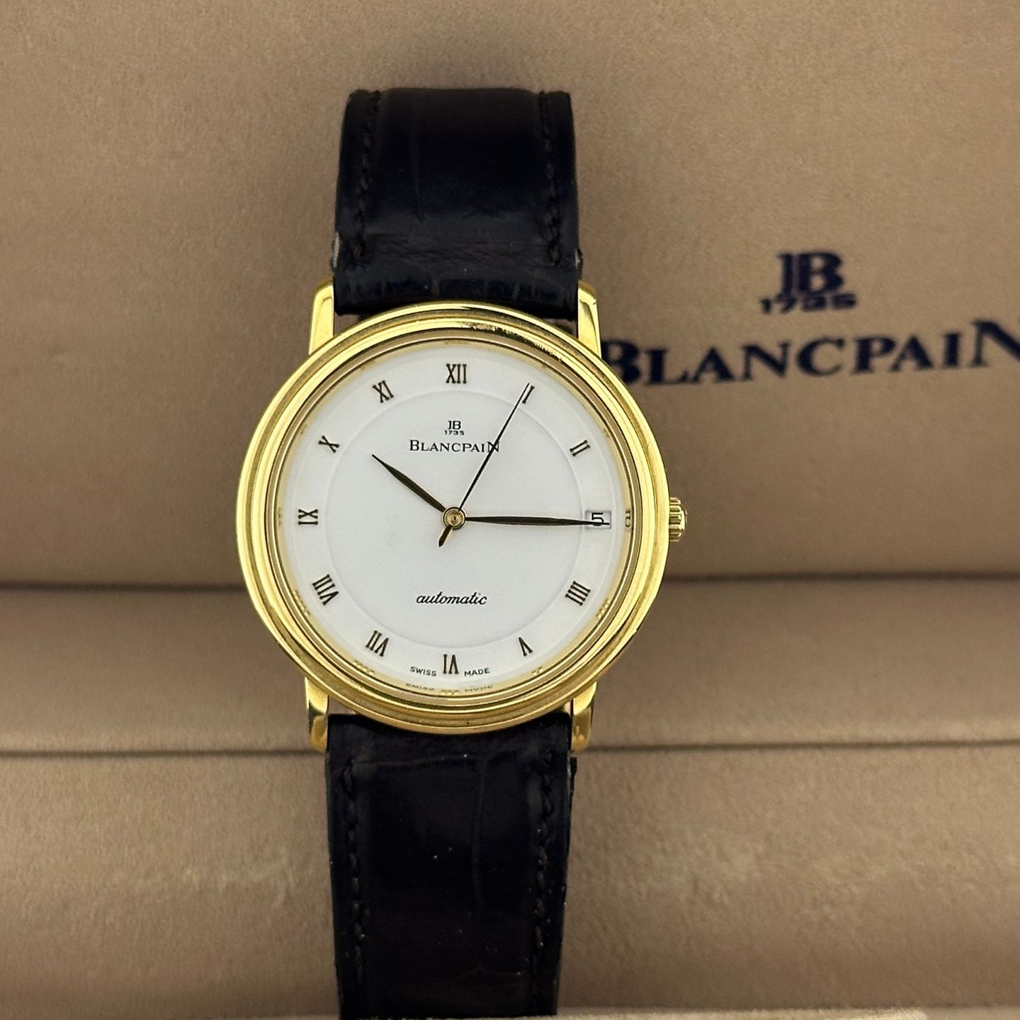 Blancpain Villeret 1151-1418-55 (1991) - White dial 35 mm Yellow Gold case (1/8)