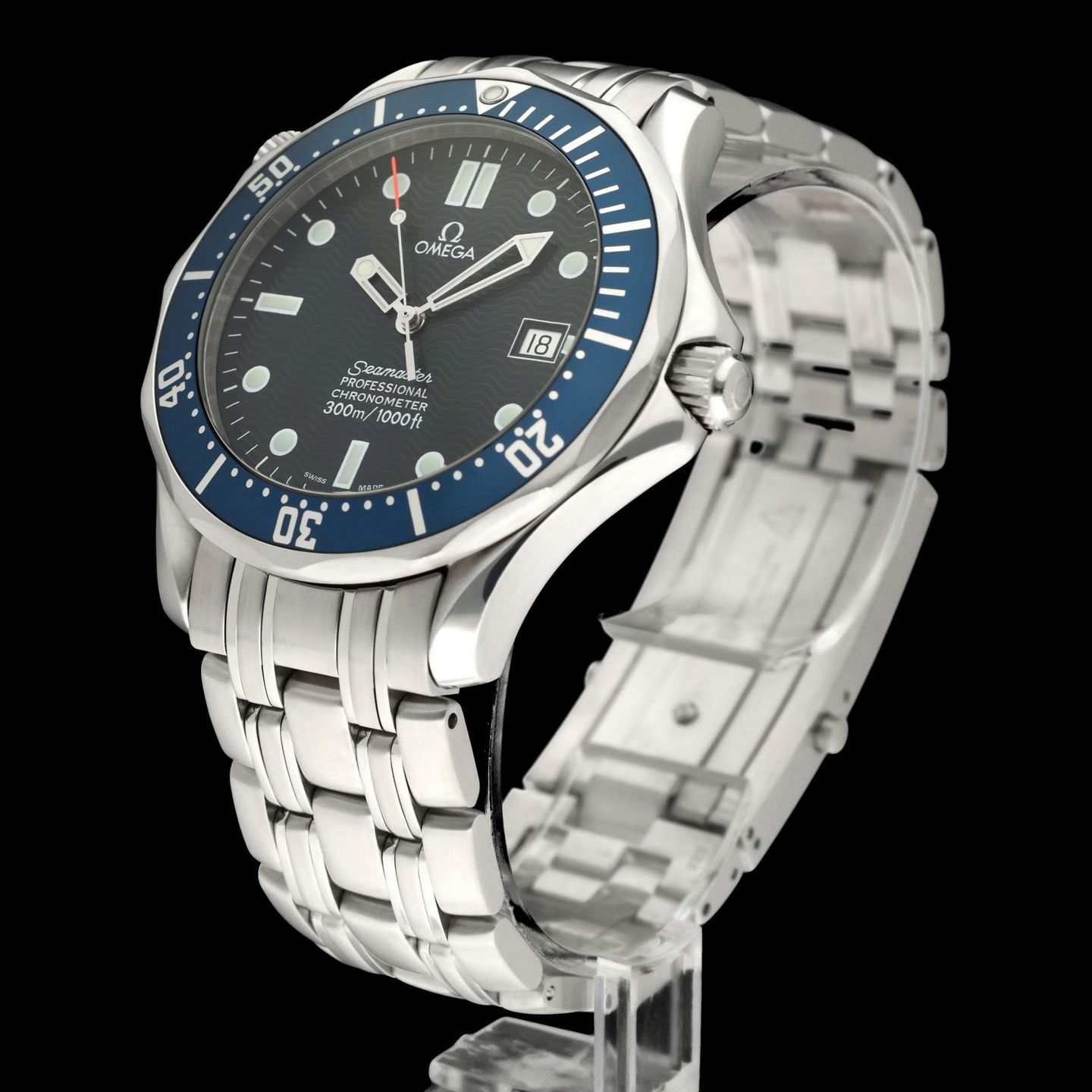 Omega Seamaster Diver 300 M 2531.80.00 (1999) - Blue dial 41 mm Steel case (5/8)