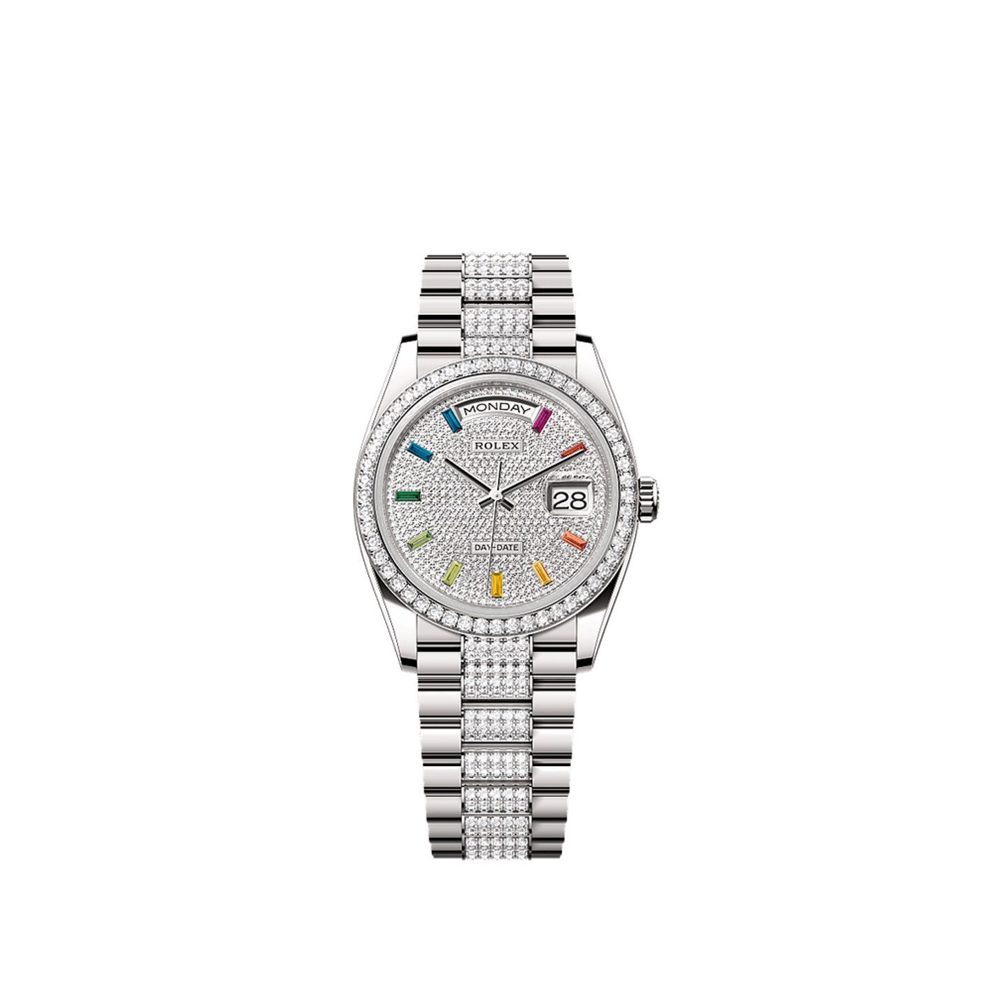 Rolex Day-Date 36 128349RBR (2025) - Diamant wijzerplaat 36mm Witgoud (1/1)