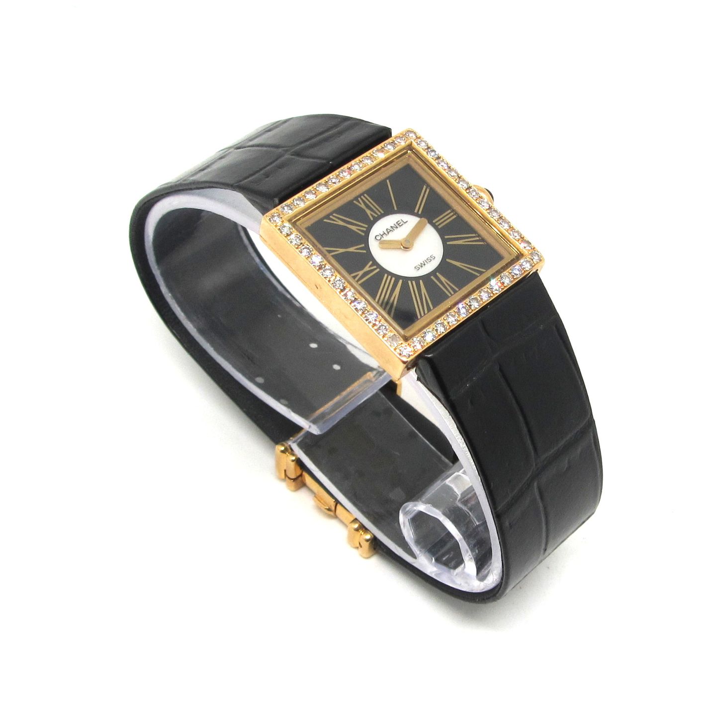 Chanel Mademoiselle H0830 (Unknown (random serial)) - Black dial 23 mm Yellow Gold case (4/6)