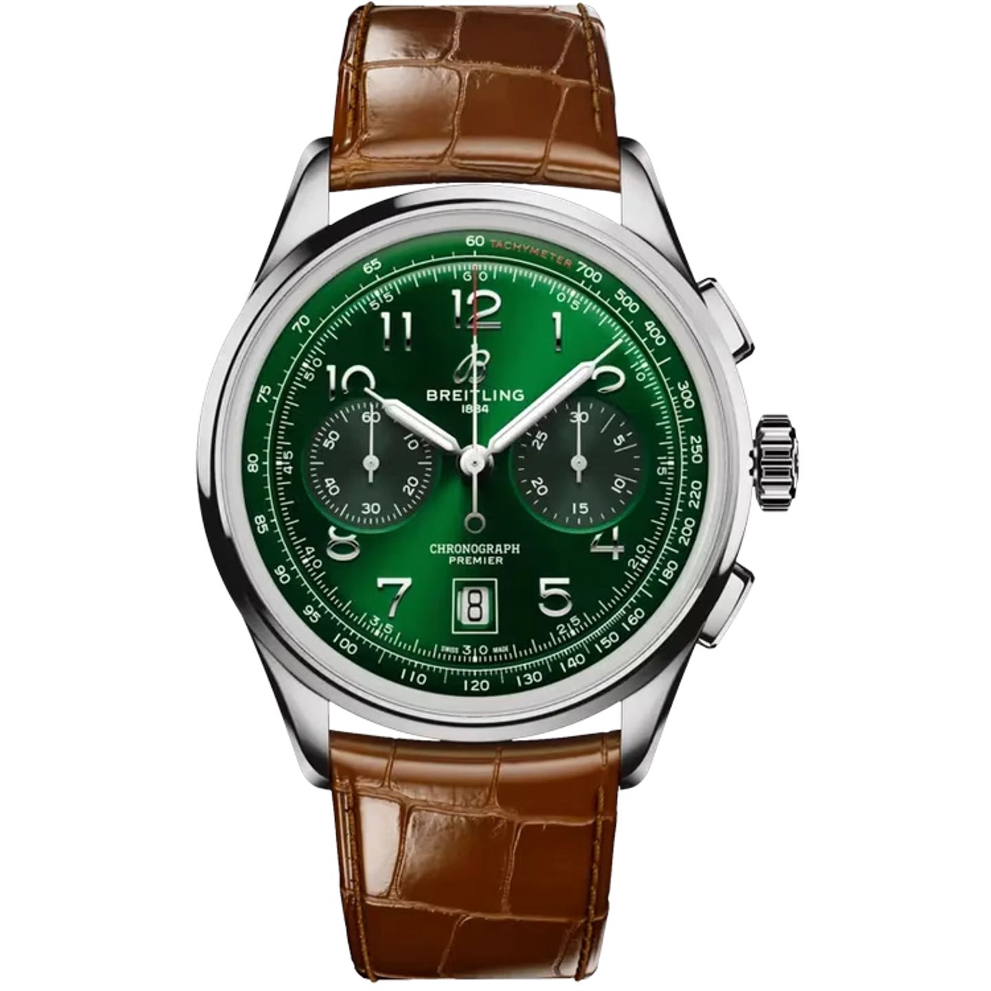 Breitling Premier AB0145371L1P1 (2026) - Groen wijzerplaat 42mm Staal (1/1)