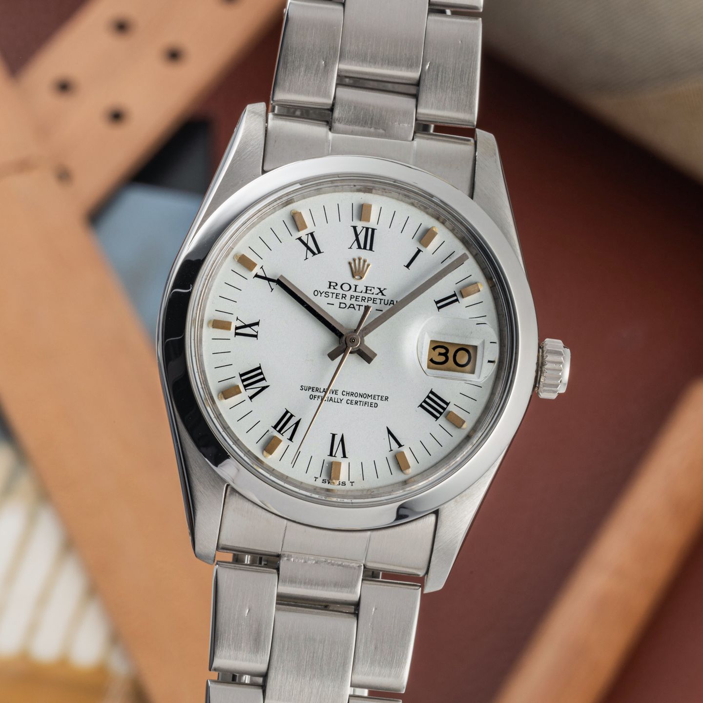 Rolex Oyster Perpetual Date 15000 (1981) - 34mm Staal (3/8)